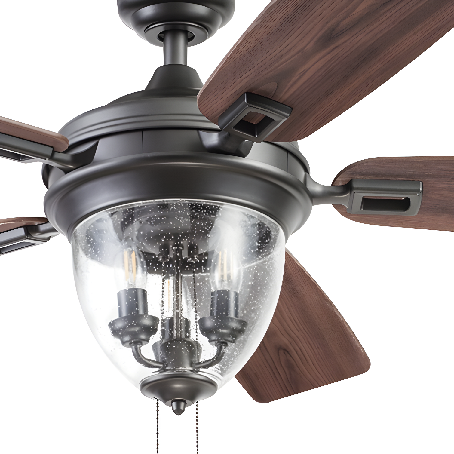52" Glencrest 5 - Blade Standard Ceiling Fan with Pull Chain and Light Kit Included