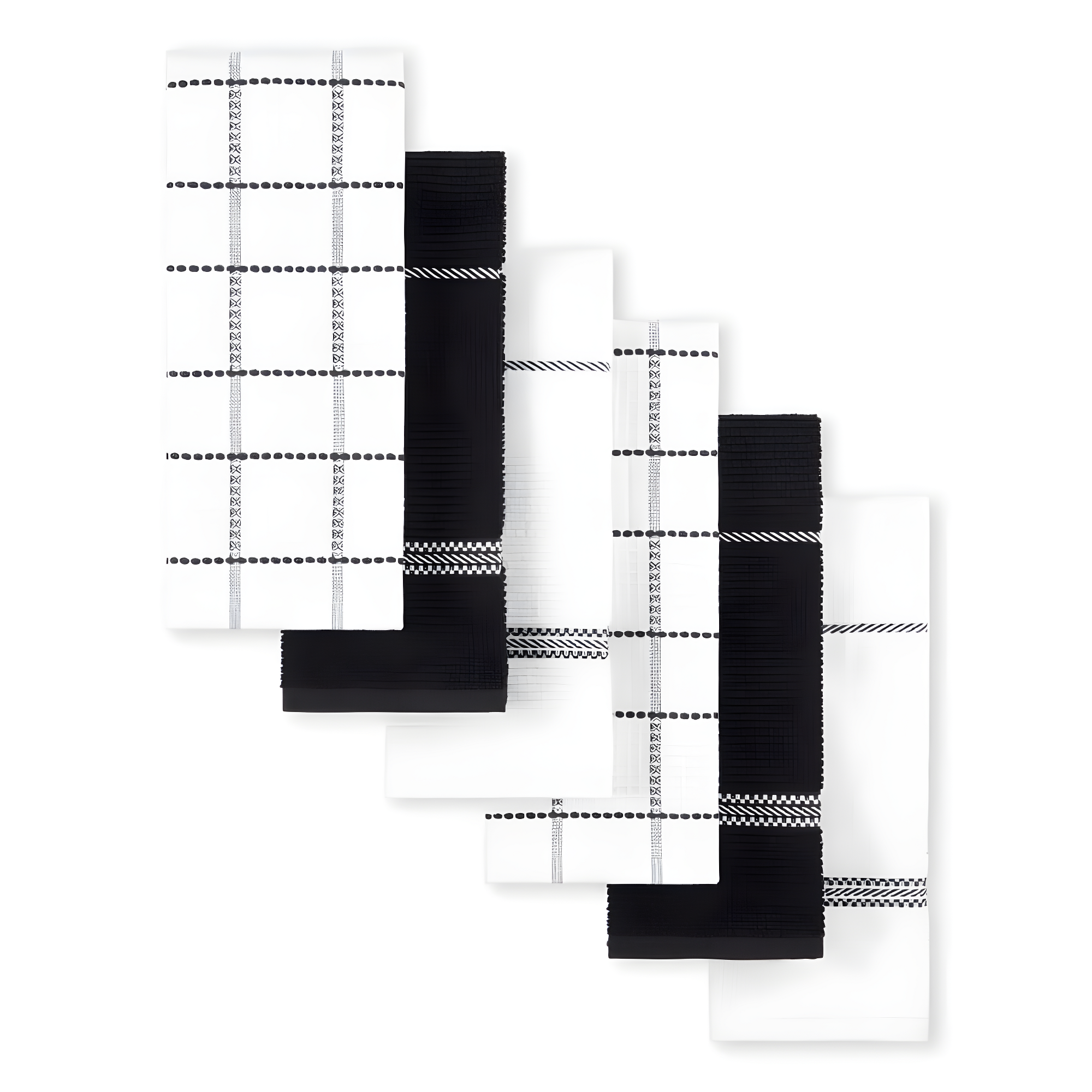 Martha Stewart Martha Stewart Modern Waffle Kitchen Towel Set 6-Pack, Linen, 16"x28" (Set of 6)