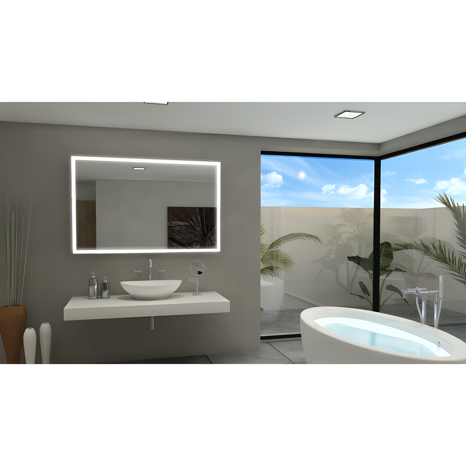 Paris Mirror Galaxy Metal LED Wall Mirror