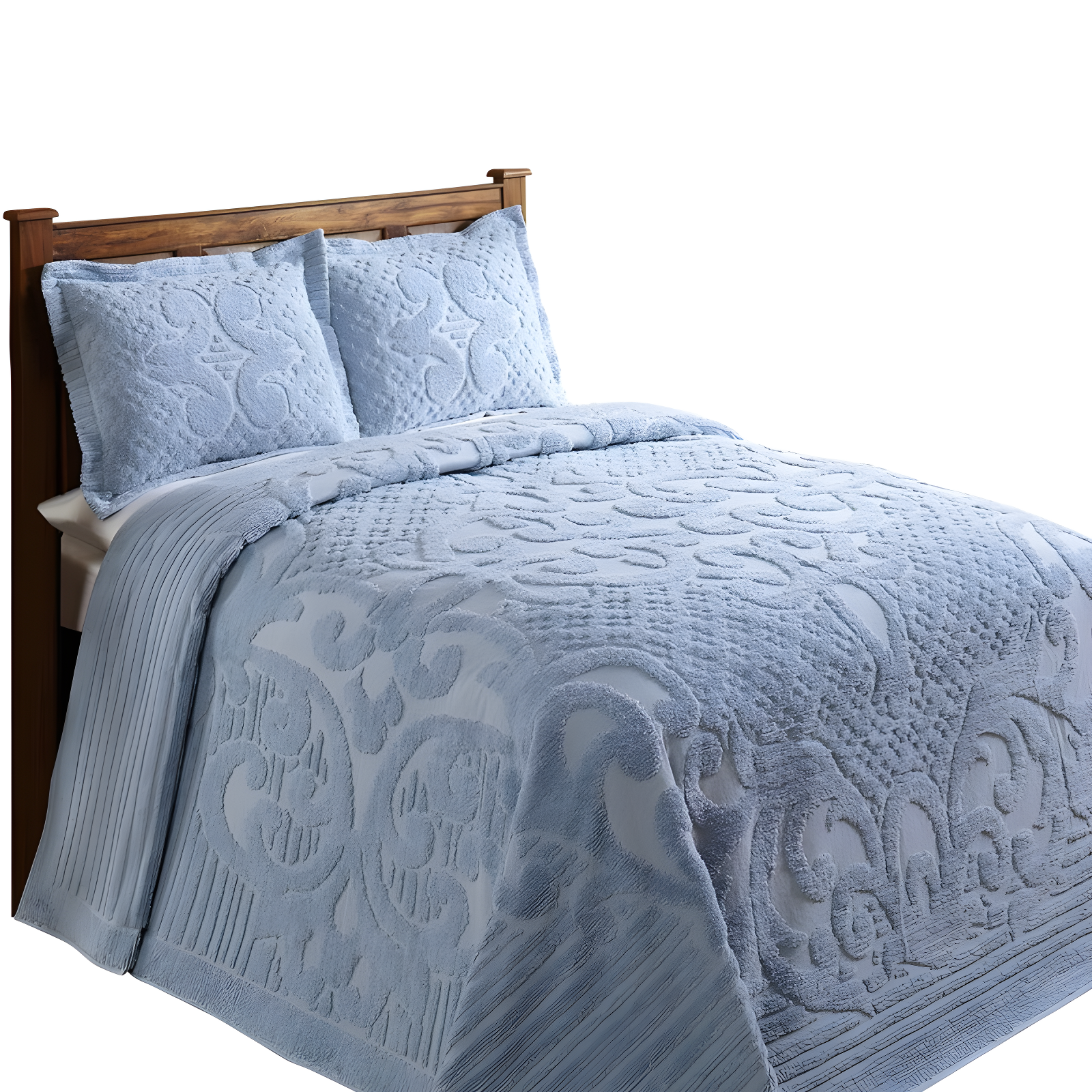 Better Trends Ashton 100% Cotton Chenille Bedspread with Medallion Pattern,  Soft & Breathable Coverlet, Luxurious Bedding for All Seasons, Machine Washable