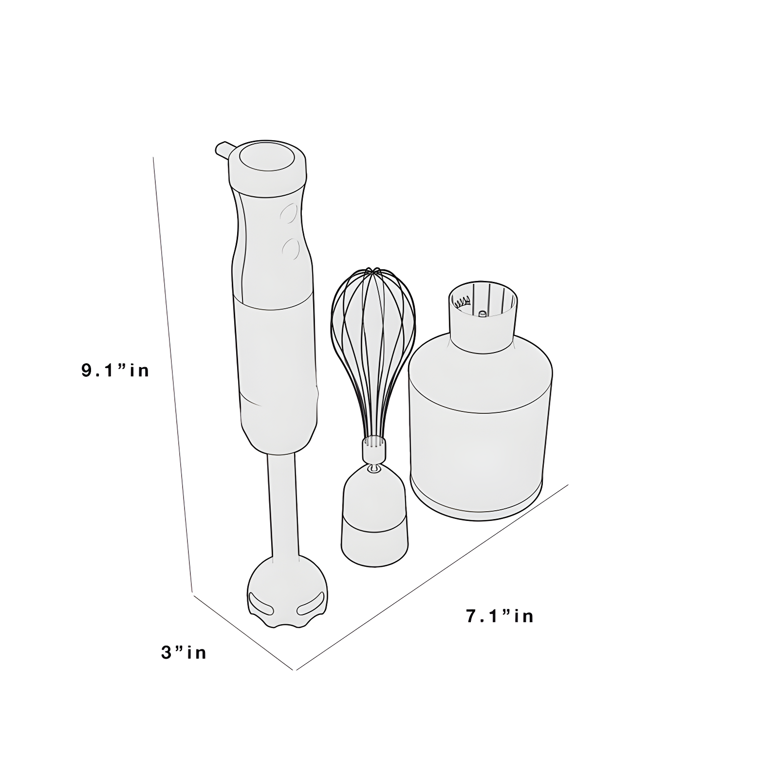 GE Immersion Blender with Accessories