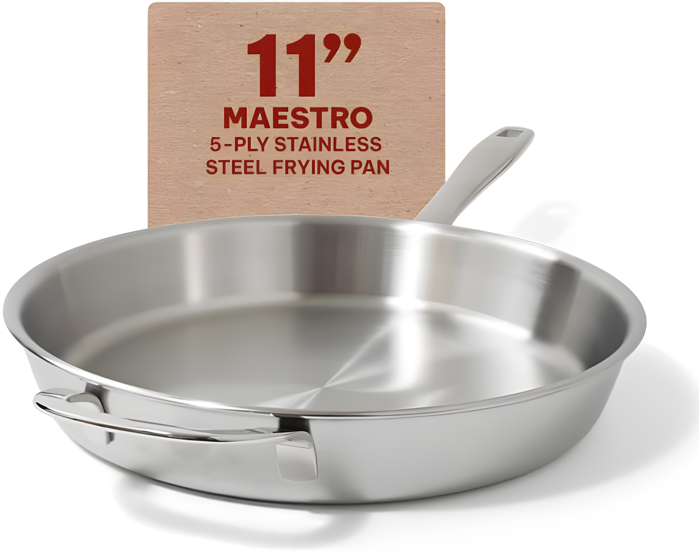 Alva Alva Maestro Premium 5-Ply Stainless Steel Frying Pan - Polished Stainless Steel