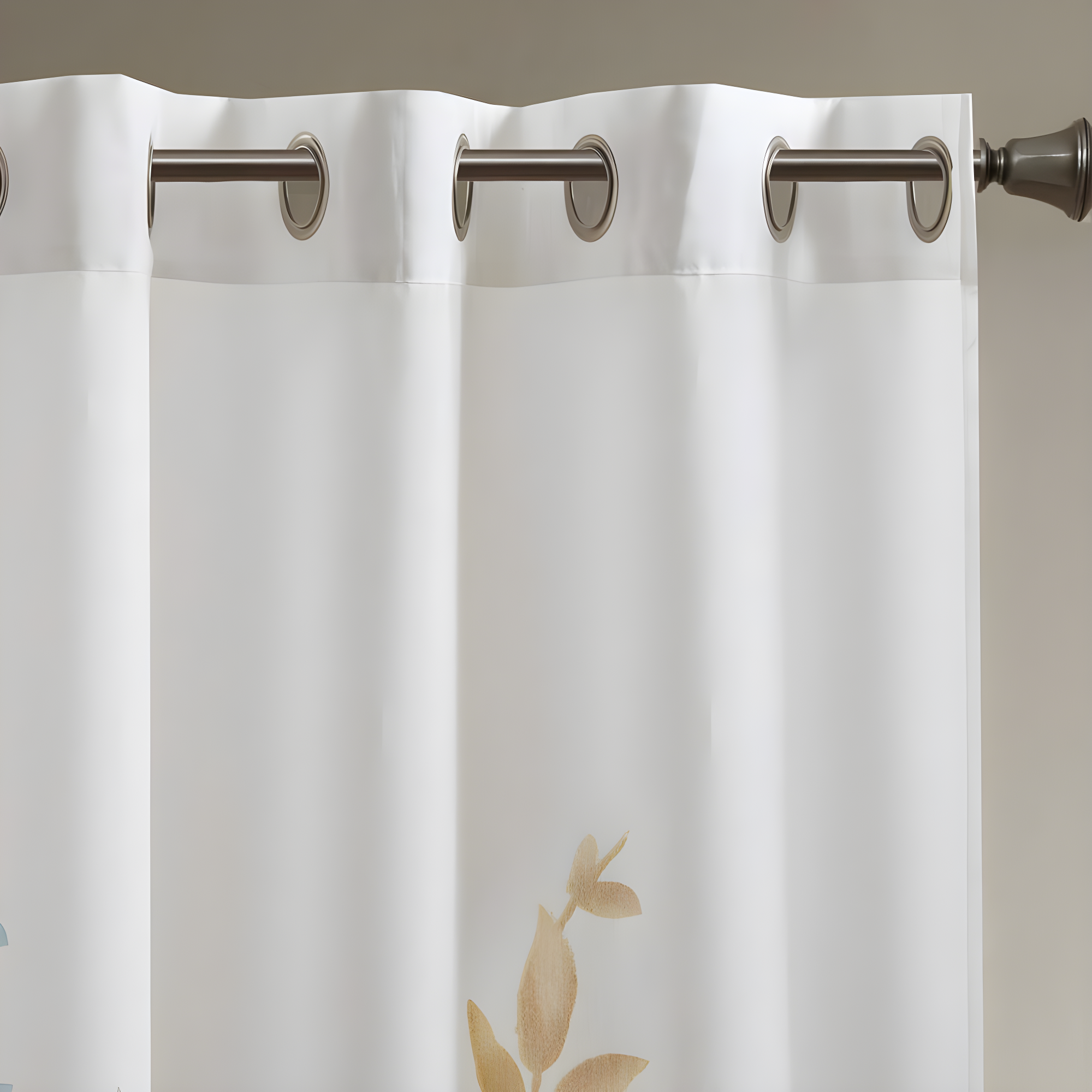 Madison Park Cecily Floral Printed Burnout Sheer Grommet Single Curtain Panel