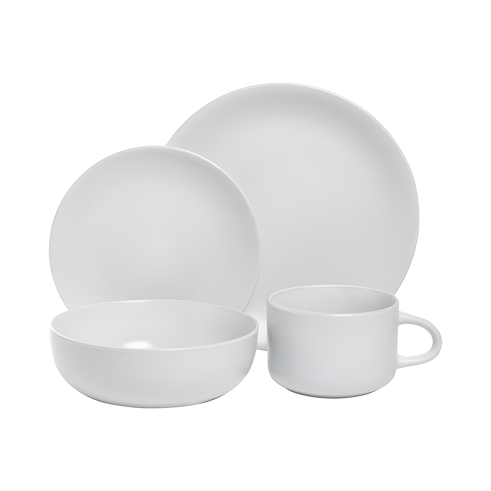 Wazee Matte 16 Piece Dinnerware Set, Service for 4