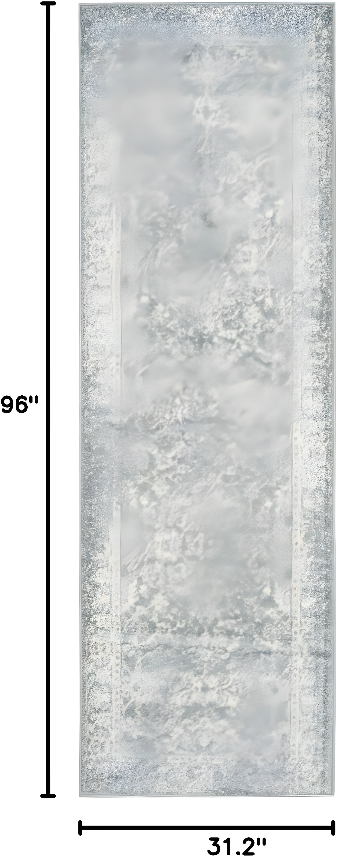 Adirondack ADR109 Machine Made Indoor Runner - Slate/Ivory - 2'-6"x8' - Safavieh