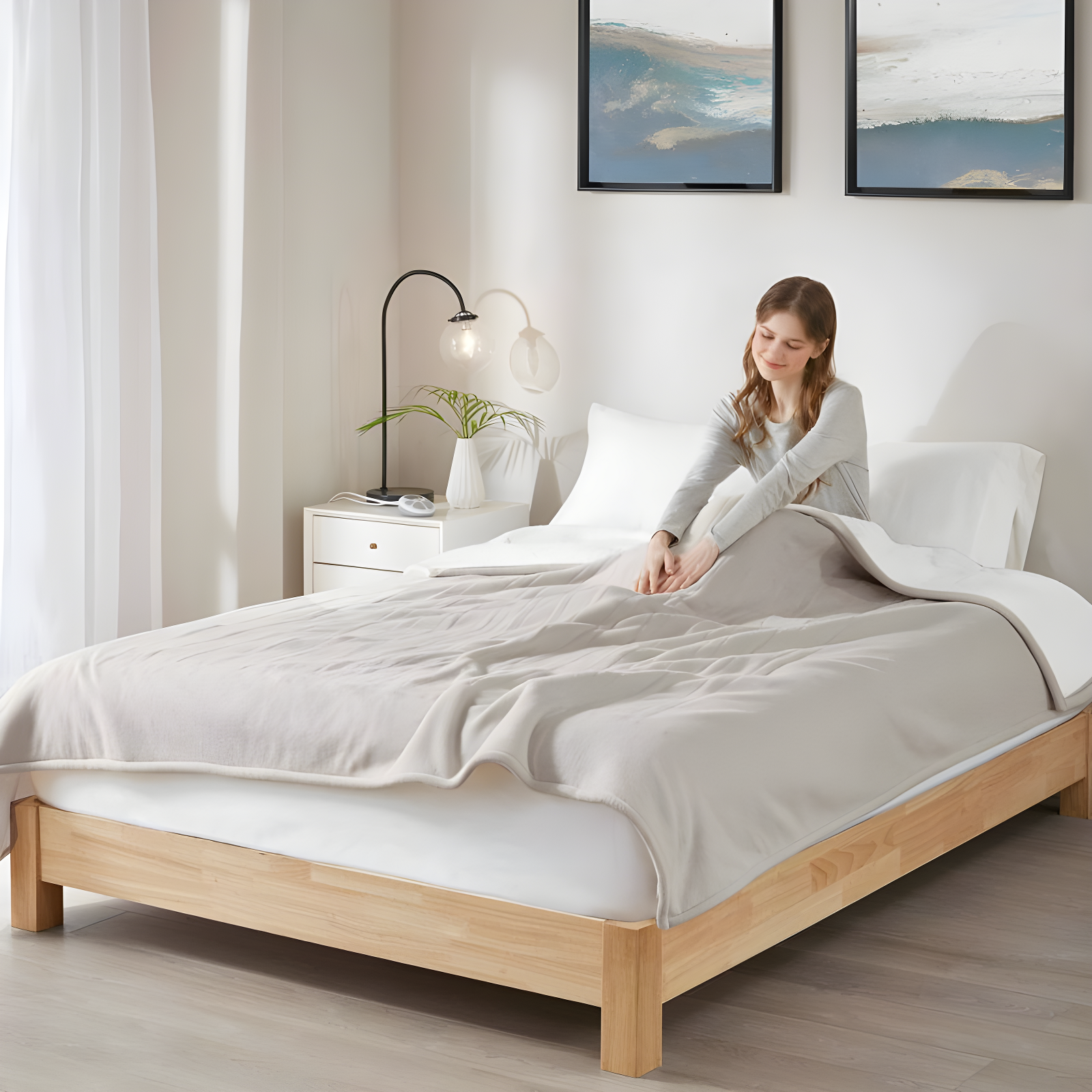 Serta Fleece to Sherpa Heated Blanket