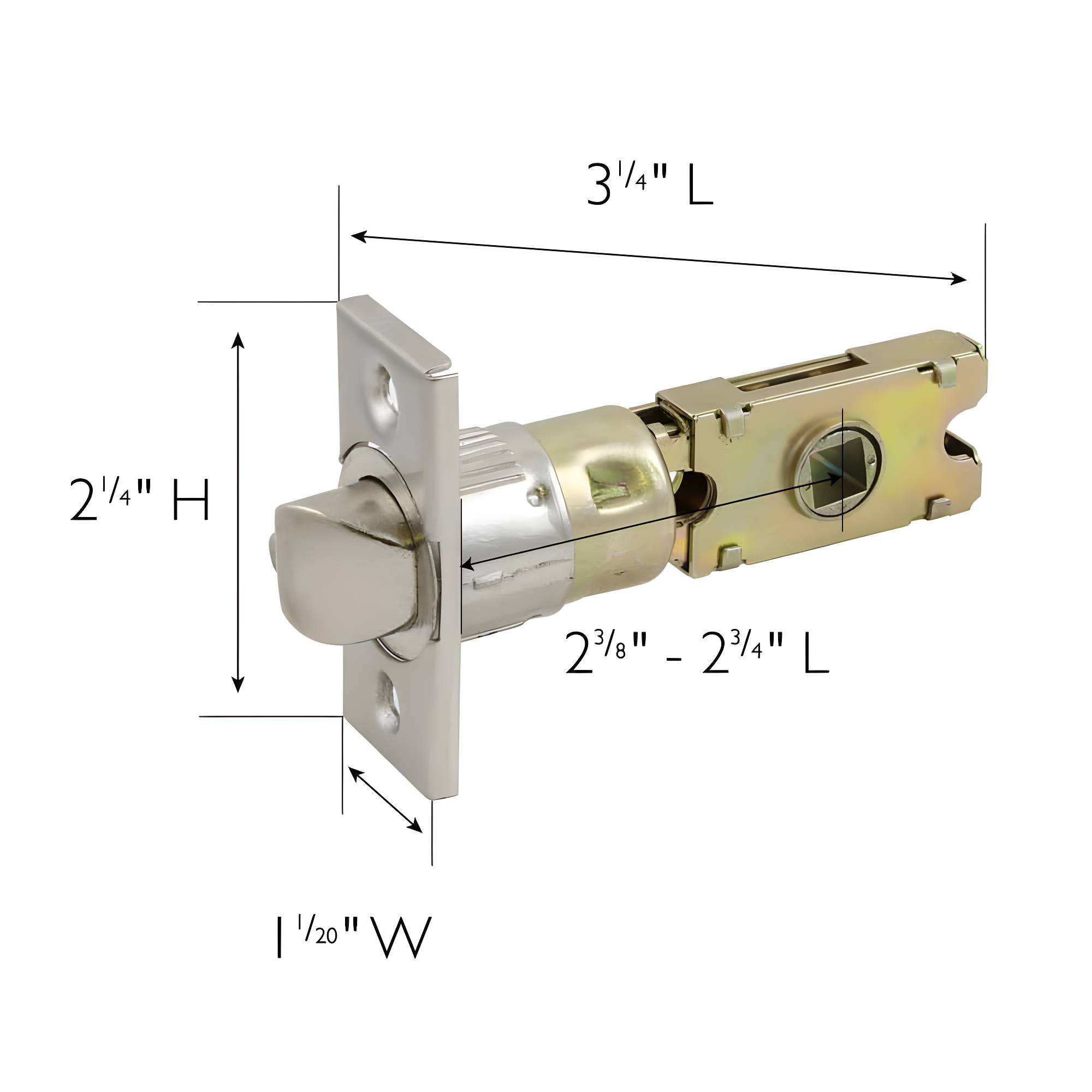 Design House 6-Way Square Spindle Entry Latch
