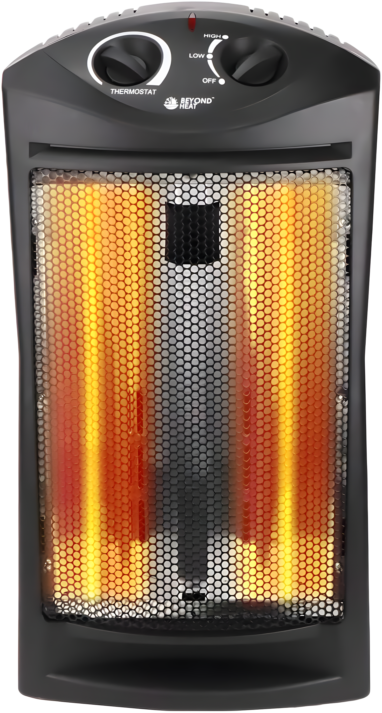 BEYOND HEAT 1500 Watt Electric Quartz Infrared Radiant Tower Heater, Portable Space Heater with Tip-Over and Overheat Protection, Quiet and Safe for Office Indoor Use Home Bedroom