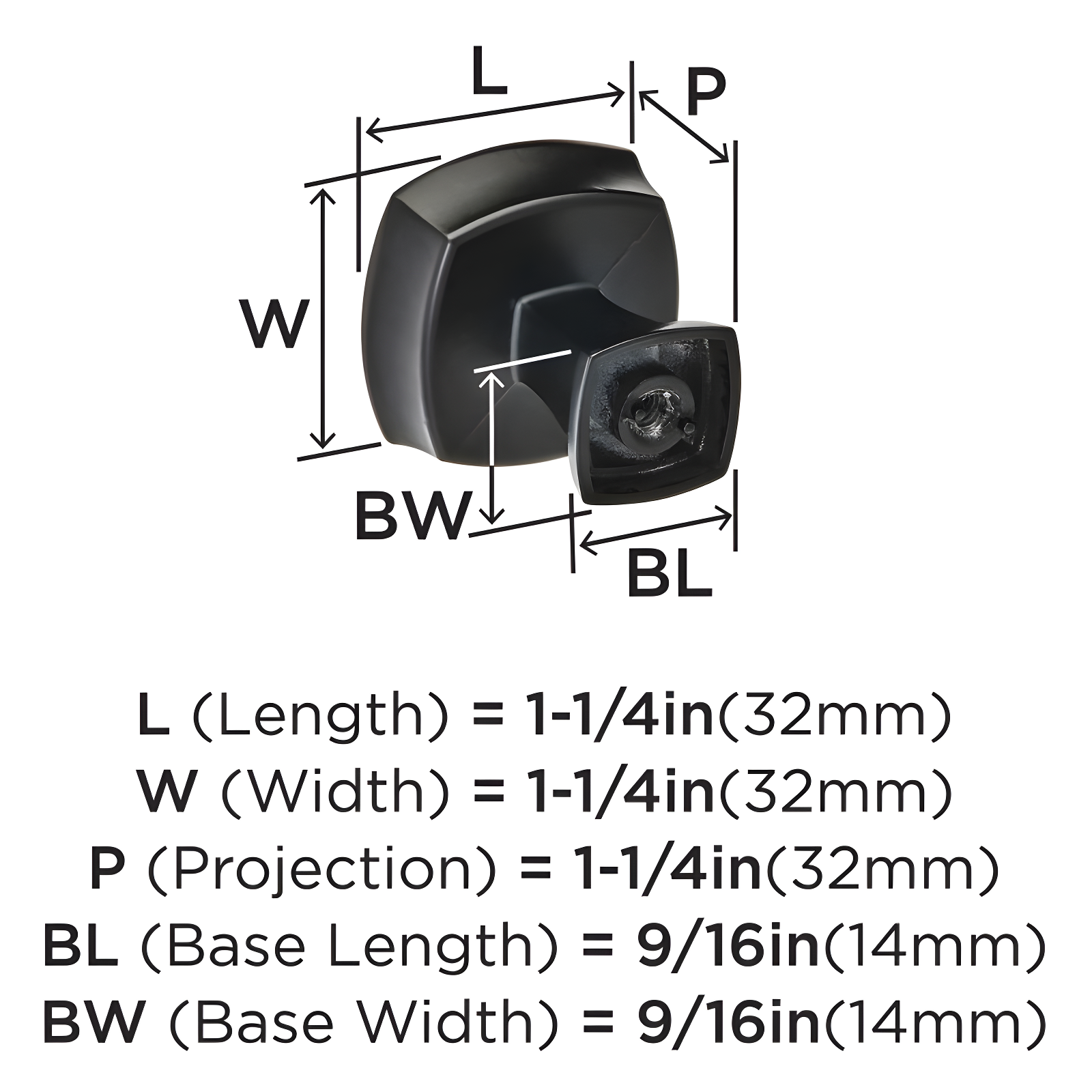 CK Series Square Knob