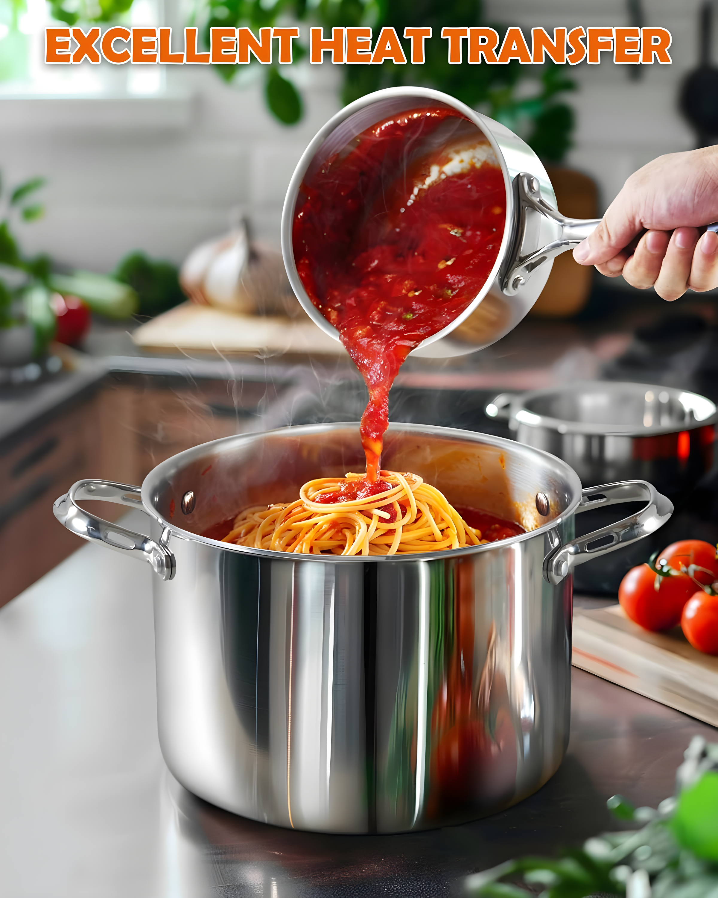 Cooks Standard Stainless Steel Saucepan With Lid, Multi-ply Clad Sauce Pot 3 Quart, Silver