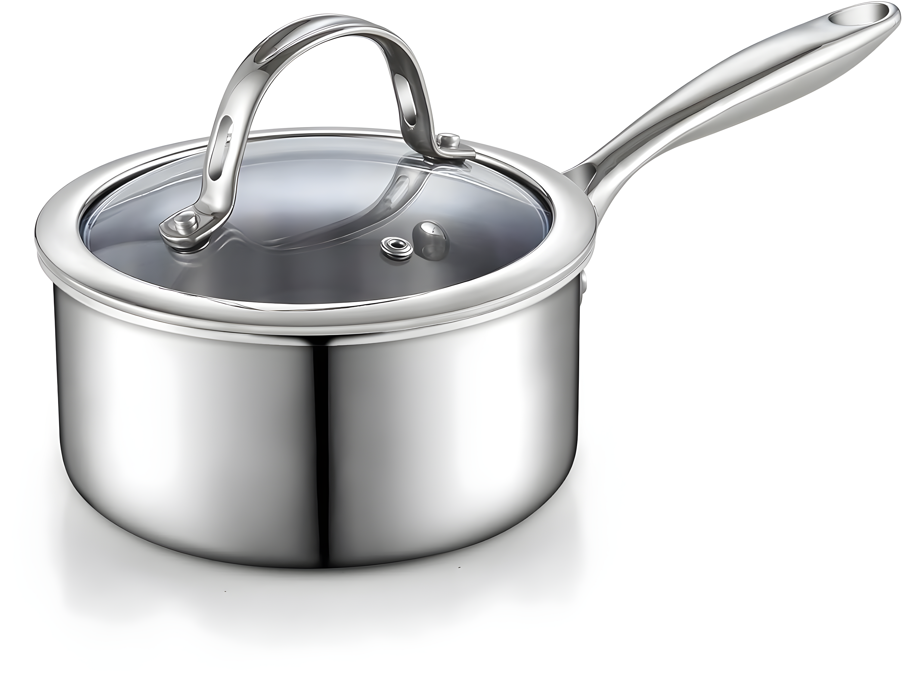 Cooks Standard Stainless Steel Saucepan With Lid, Multi-ply Clad Sauce Pot 3 Quart, Silver