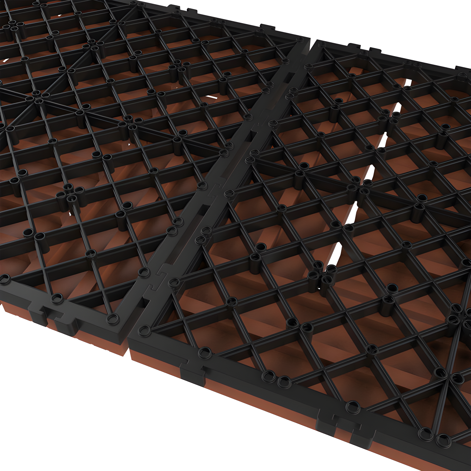 Pure Garden Deck Tiles - 24-Pack Wood Plastic Composite Interlocking Patio Tiles - Outdoor Flooring for Balcony, Porch, and Garage by Pure Garden (Set of 24)