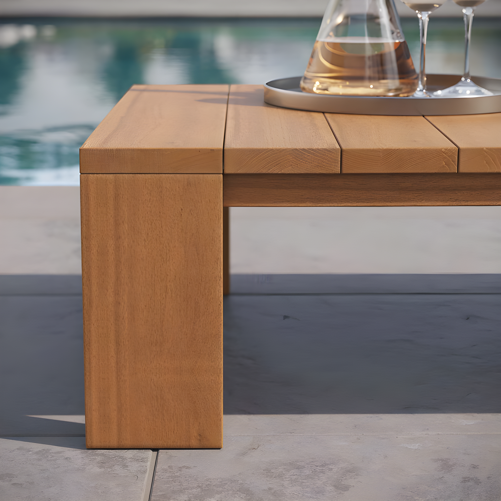 Modway Tahoe Outdoor Patio Acacia Wood Coffee Table In Natural