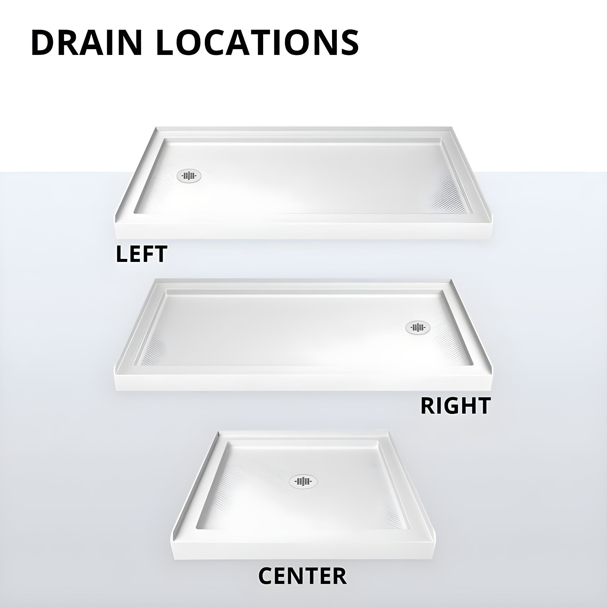 SlimLine 60" x 30" Single Threshold Shower Base