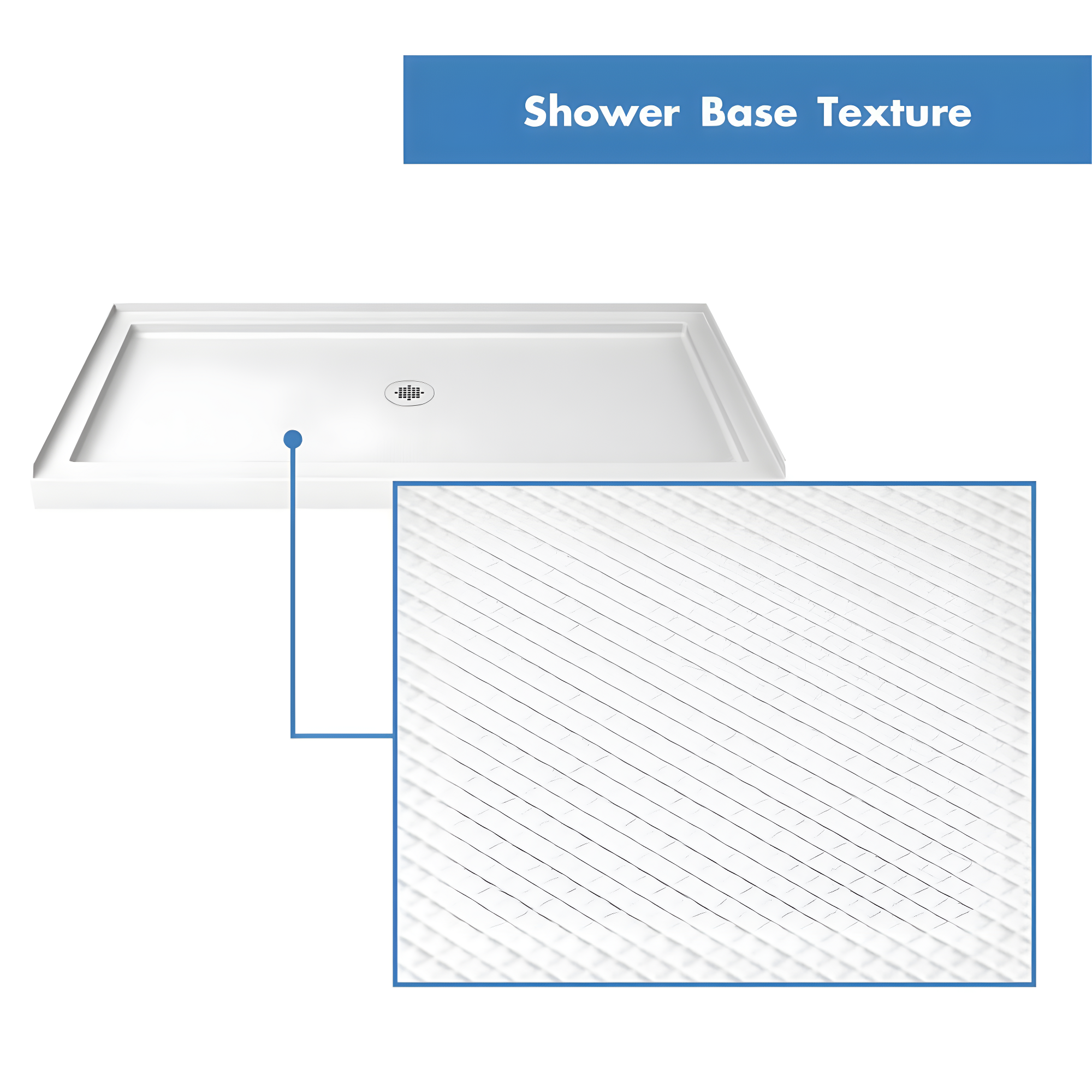 SlimLine 60" x 30" Single Threshold Shower Base