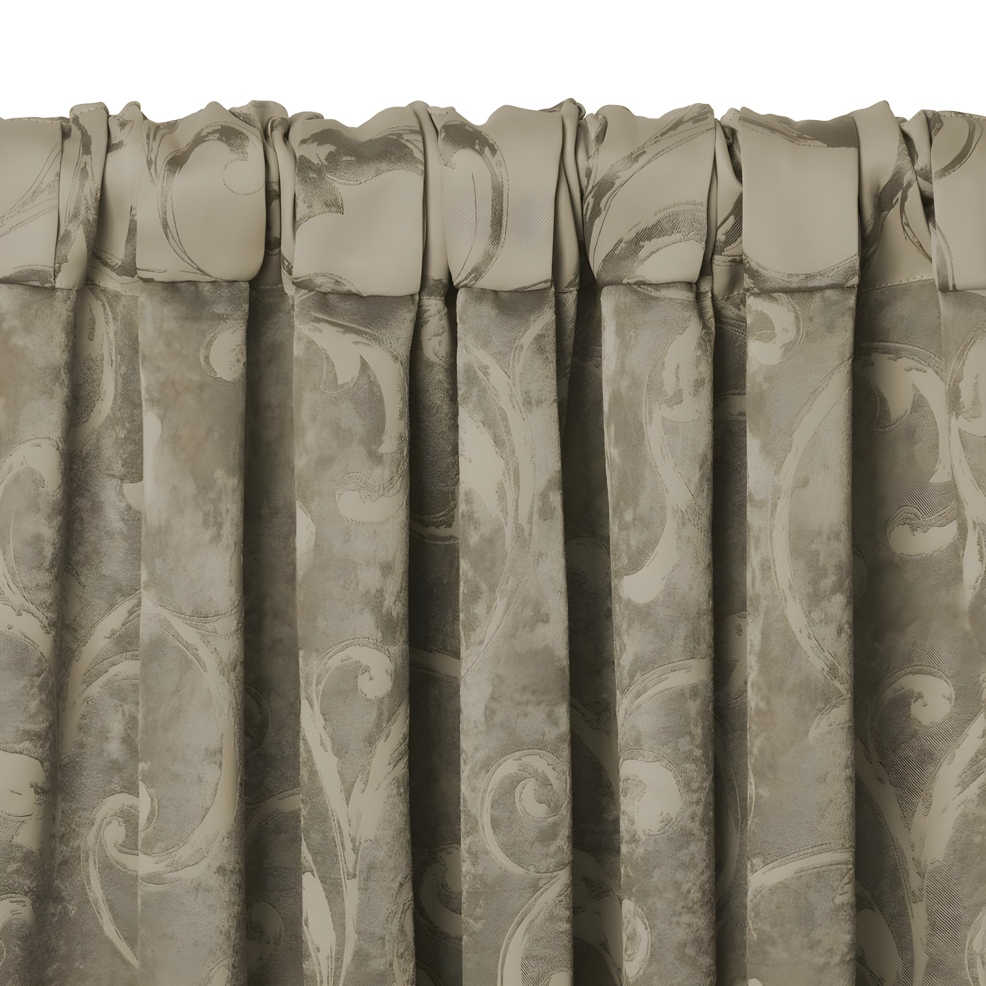 Mia Jacquard Scroll Blackout Window Curtain Panel - 52" x 84" - Natural - Elrene Home Fashions