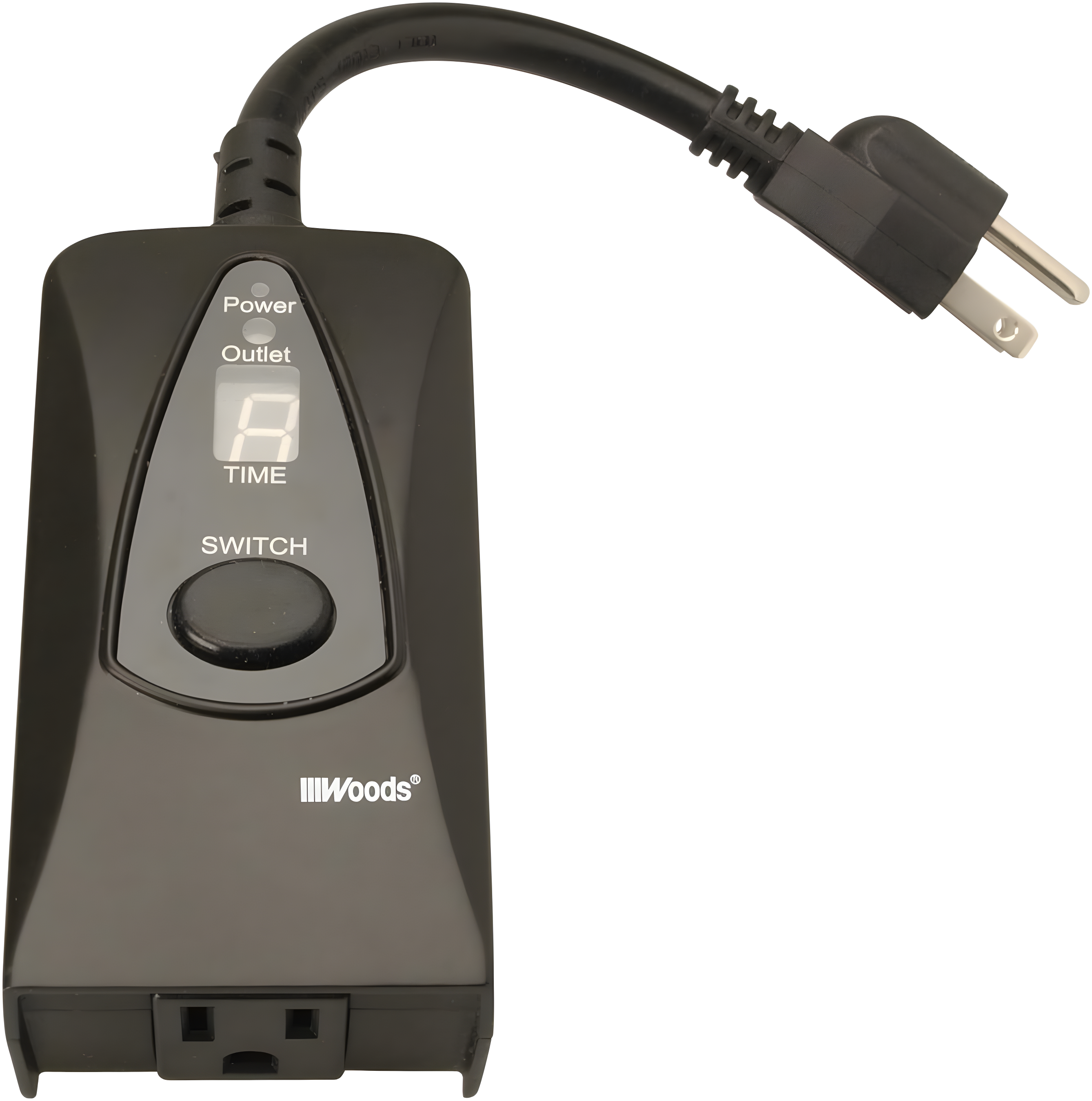 Woods 50013WD 24-Hour Dusk to Dawn Lighting Timer with Photocell and Digital Display