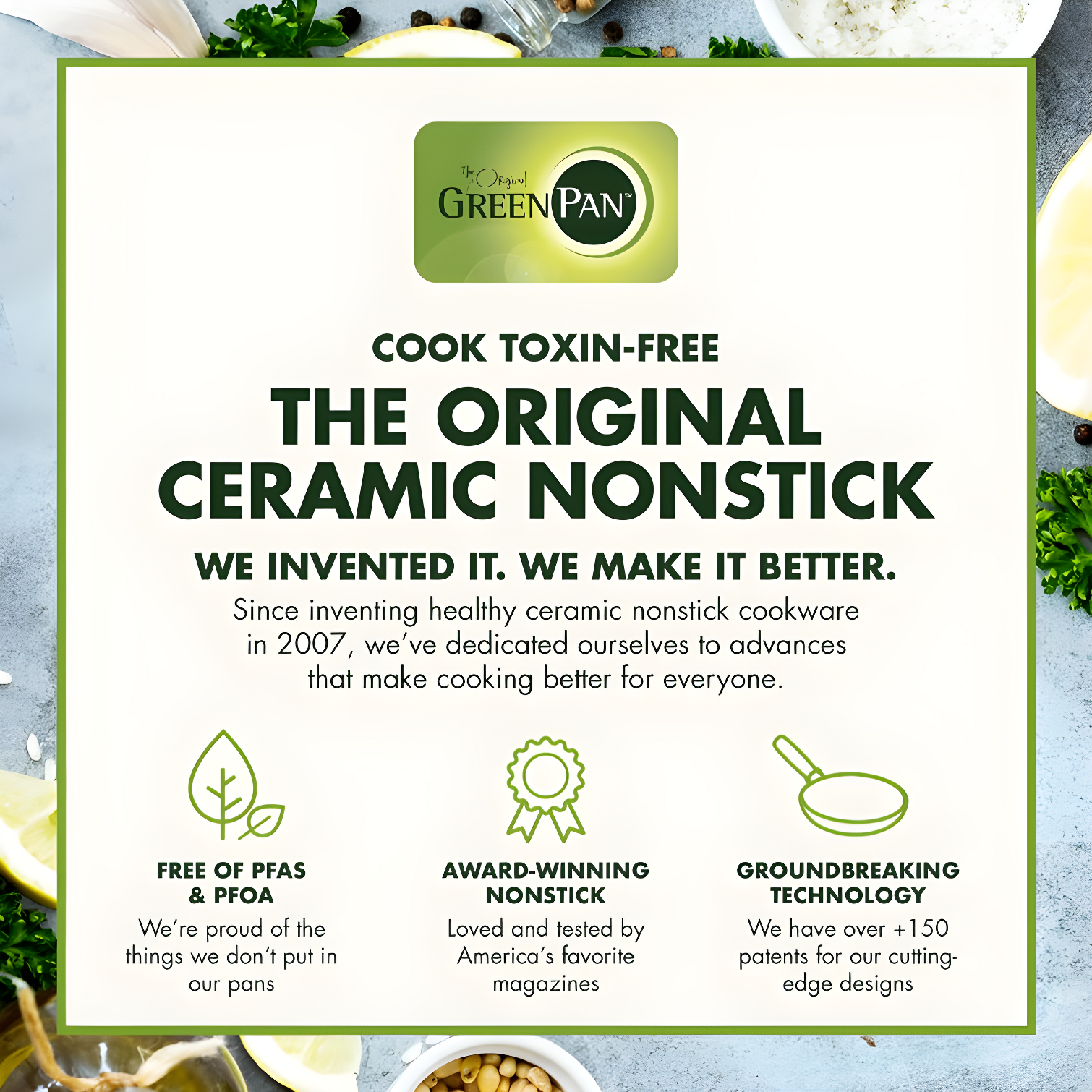 GreenPan GreenPan Valencia Pro Healthy Ceramic Nonstick Hard-Anodized Aluminum Frying Pan