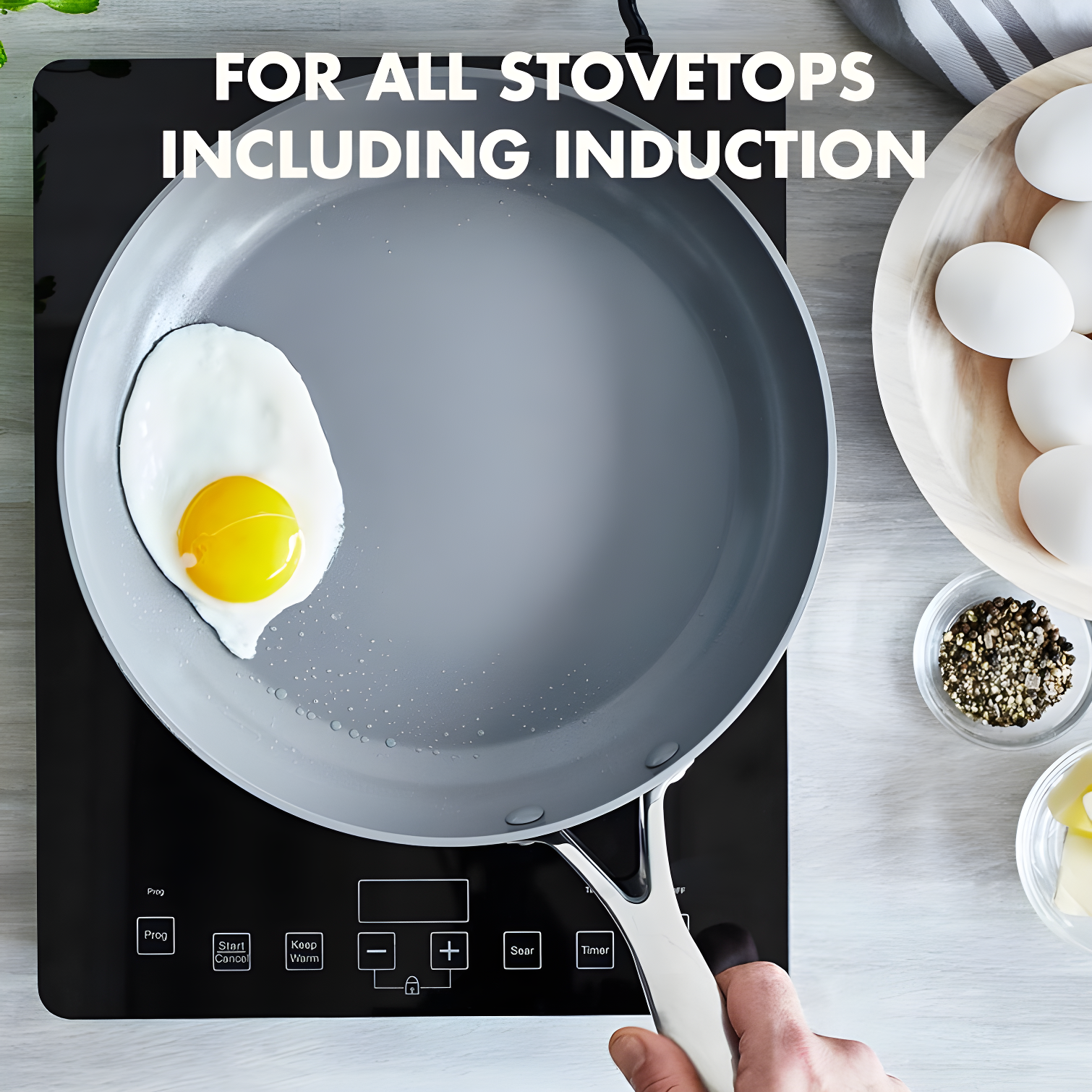 GreenPan GreenPan Valencia Pro Healthy Ceramic Nonstick Hard-Anodized Aluminum Frying Pan