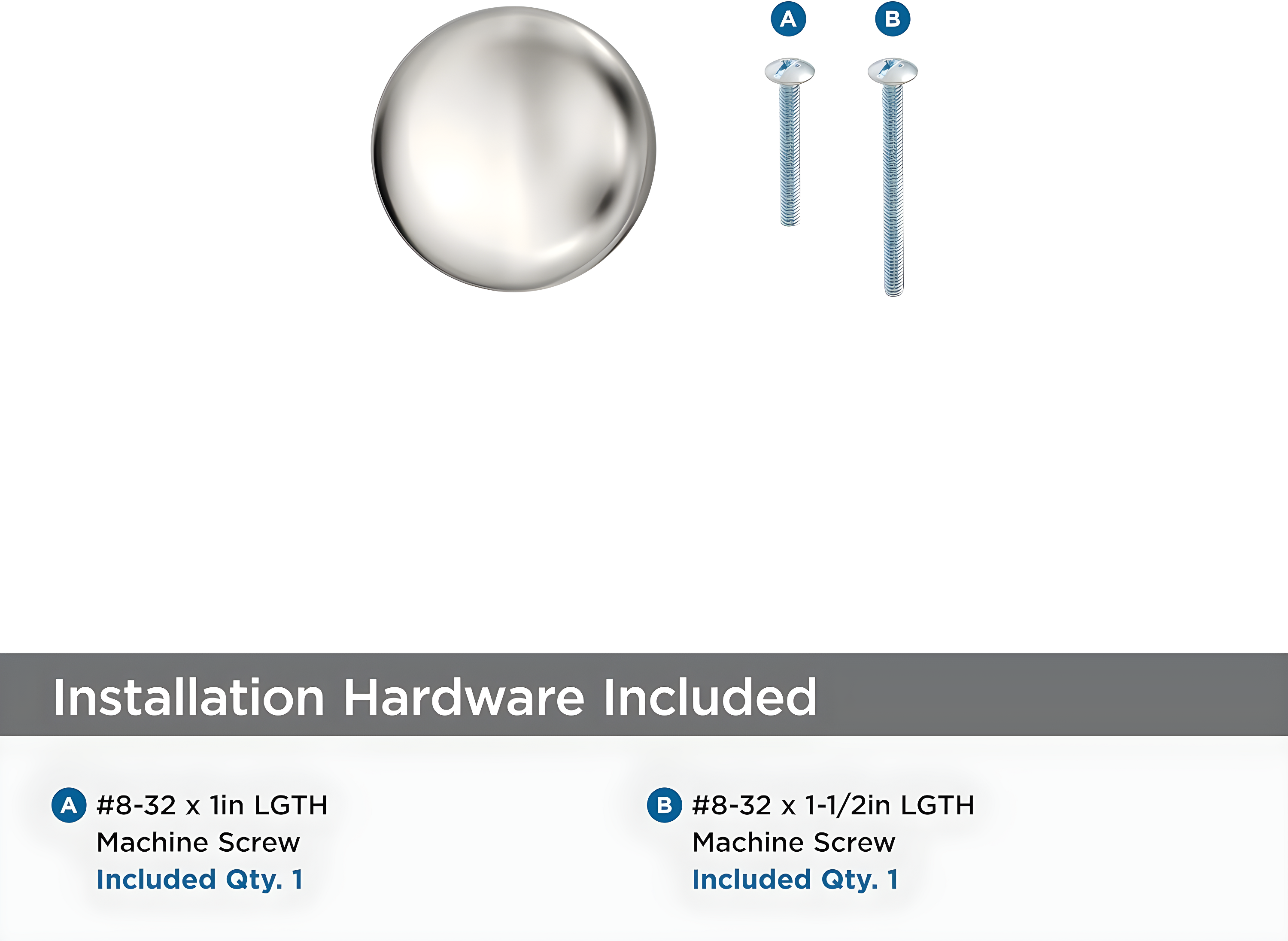 Amerock Edona 1-1/4 inch (32mm) Diameter Polished Nickel Cabinet Knob