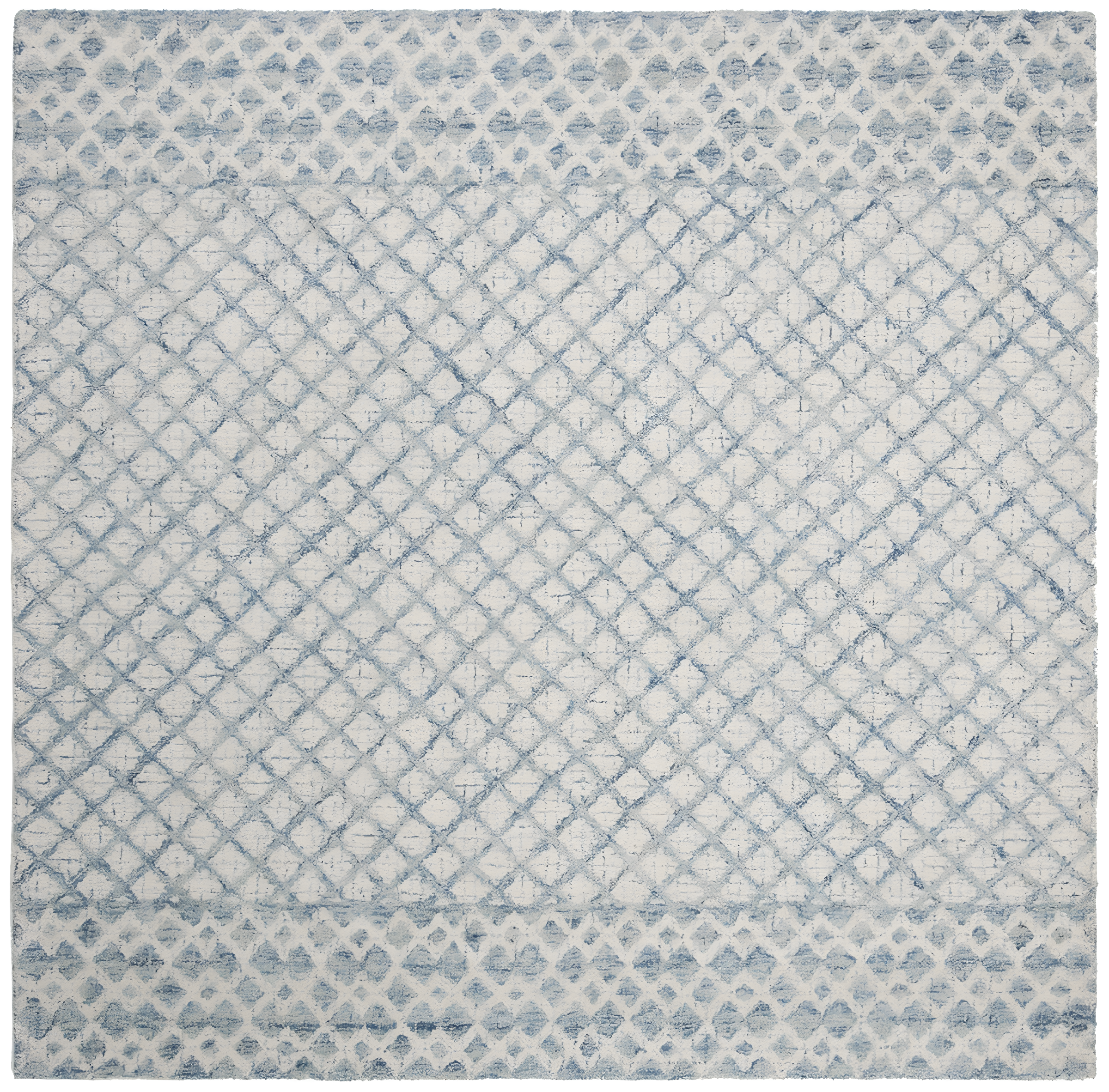 Abstract ABT203 Handmade Indoor Area Rug - Blue/Ivory - 4'x4' - Safavieh