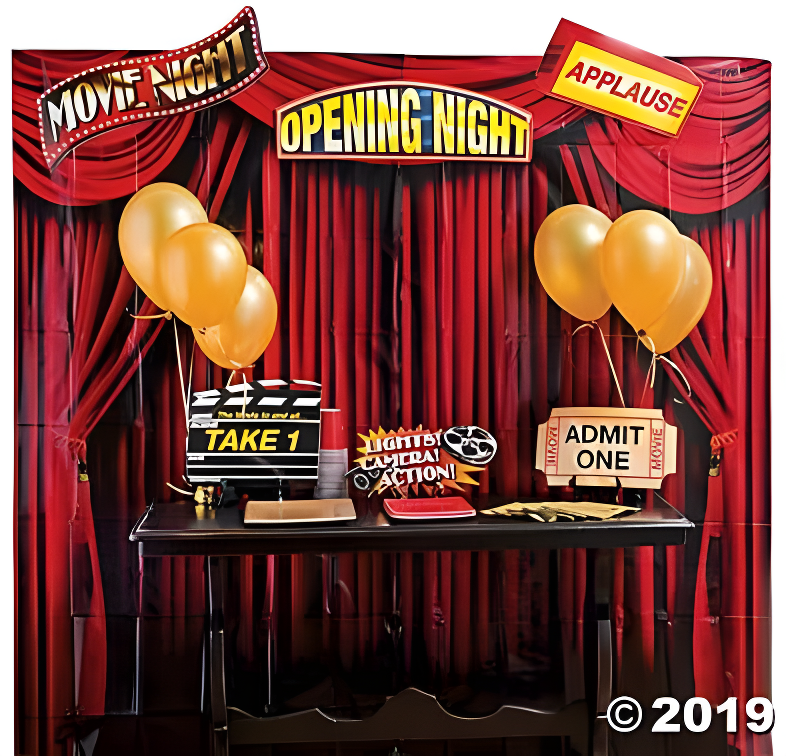 Red Curtain Backdrop Banner (2Pc) - 2 Pieces