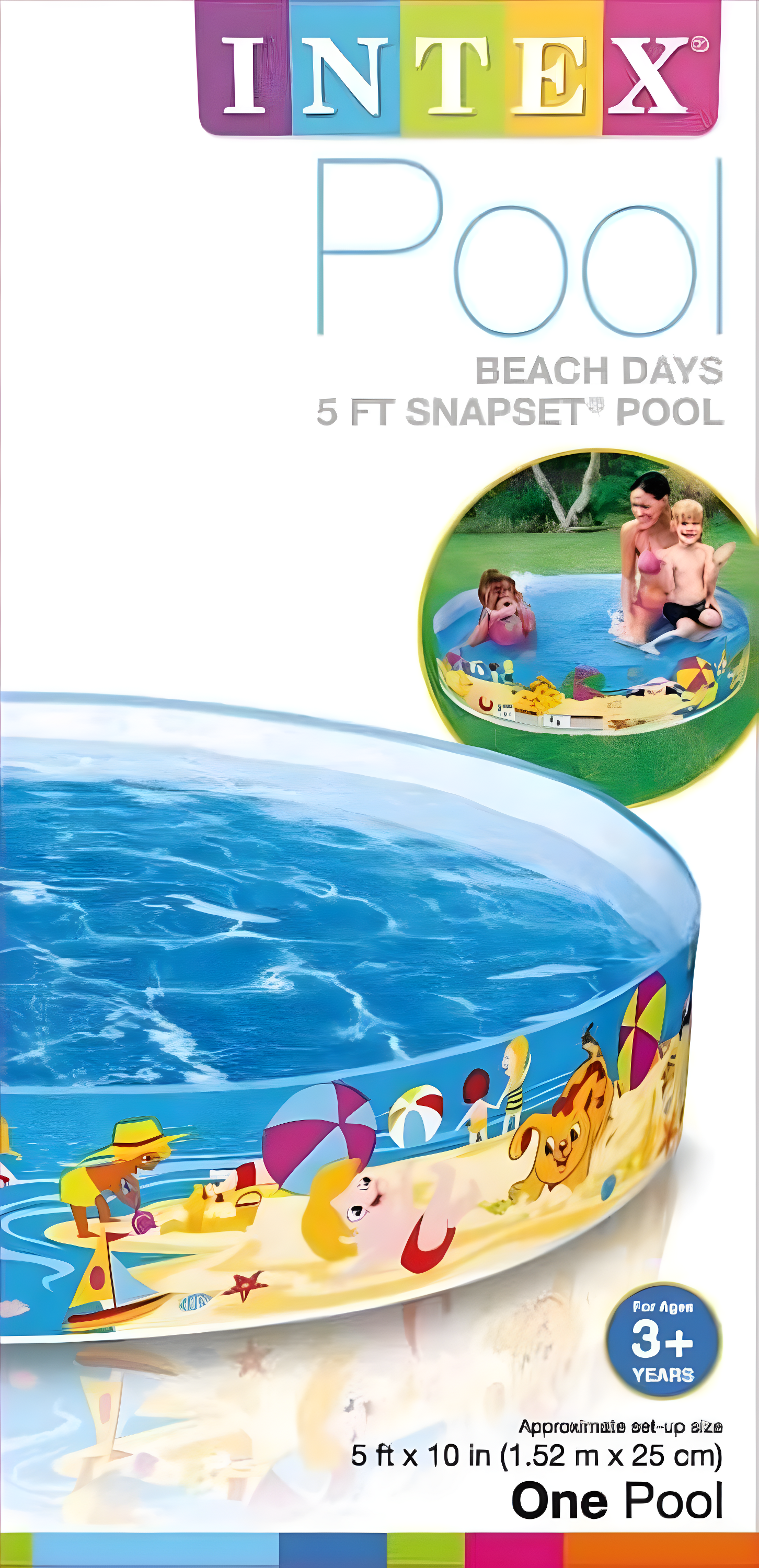 INTEX Beach Days Snapset Instant Kids Childrens Swimming Pool