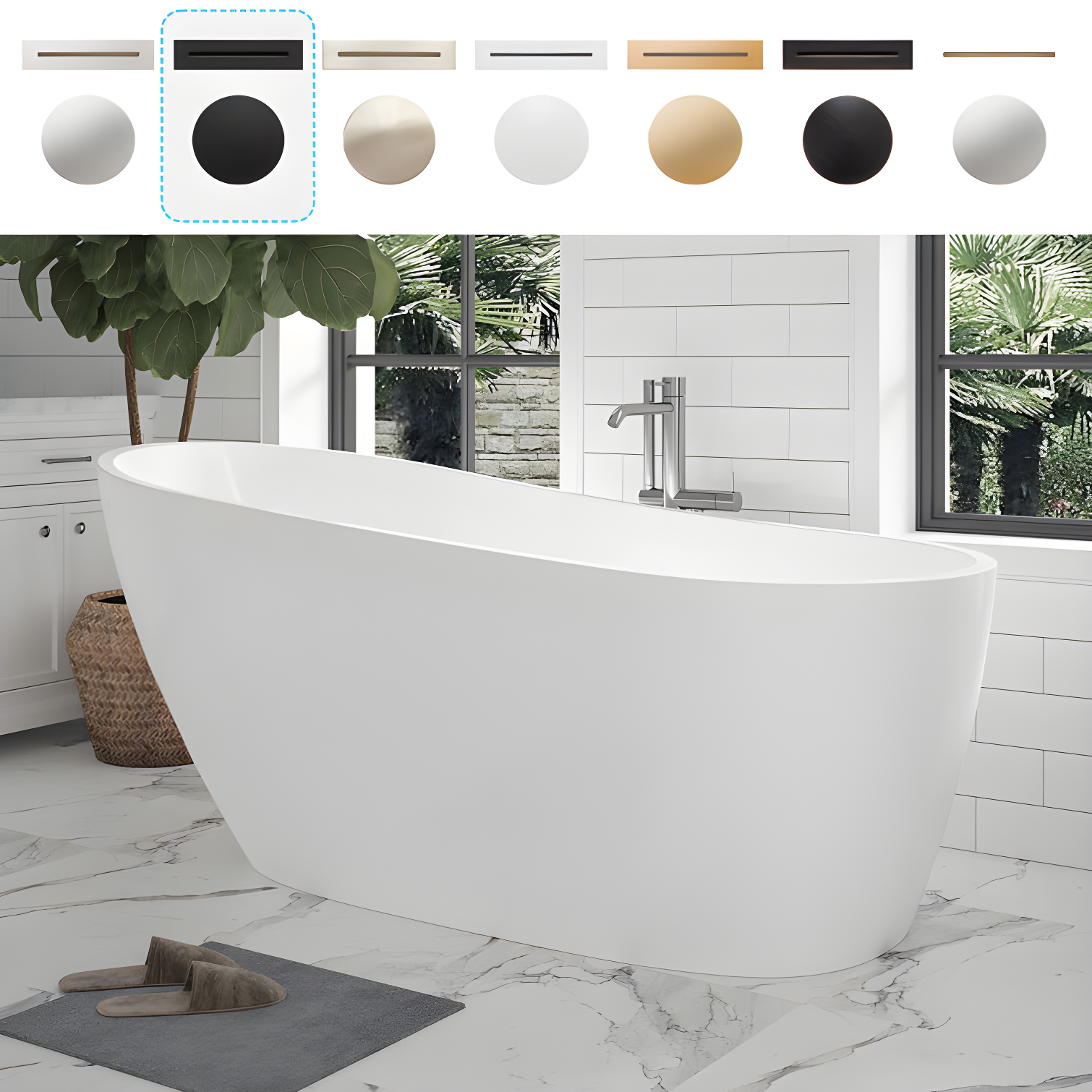 Cora 67" x 32" Freestanding Acrylic Bathtub