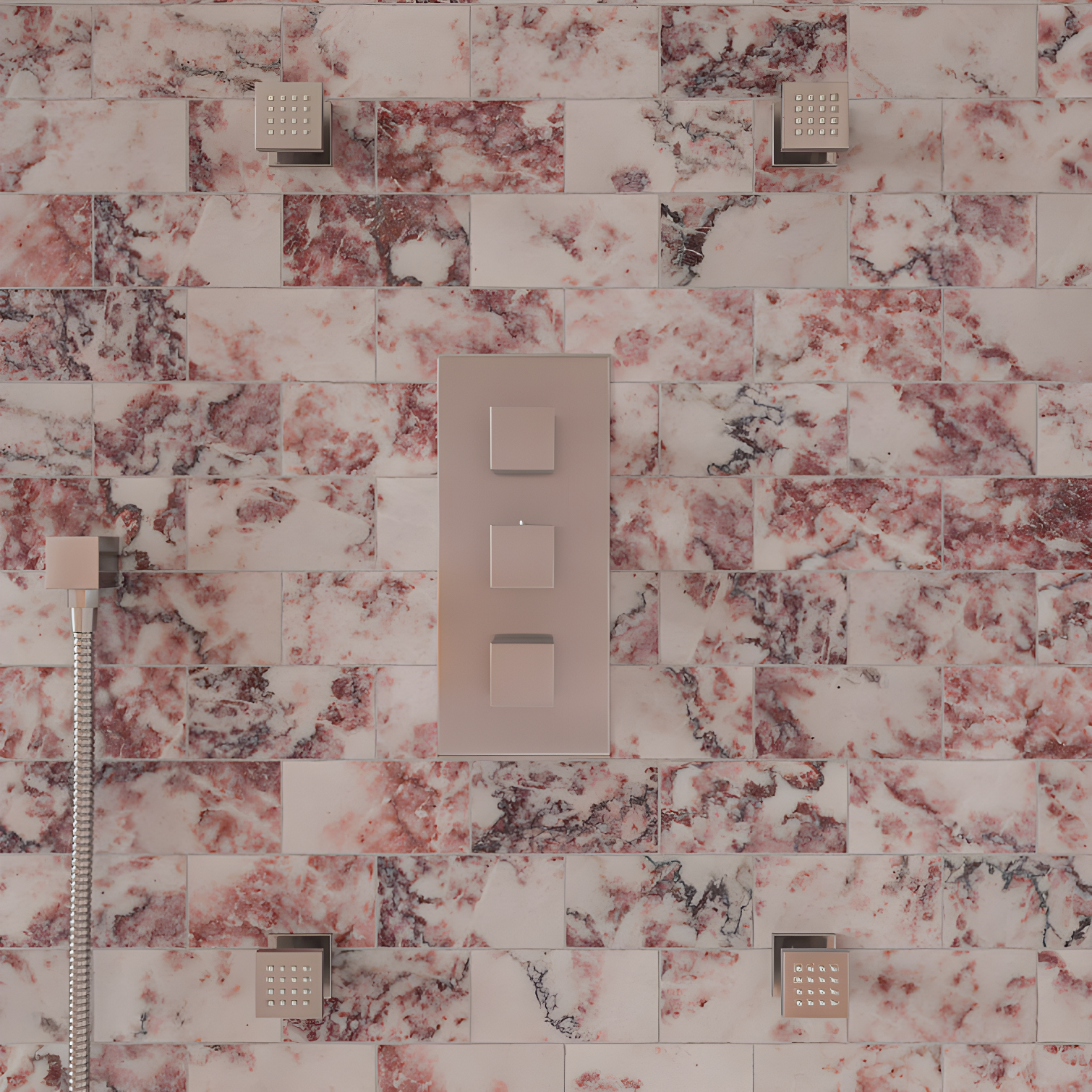 Square Adjustable Shower Body Spray