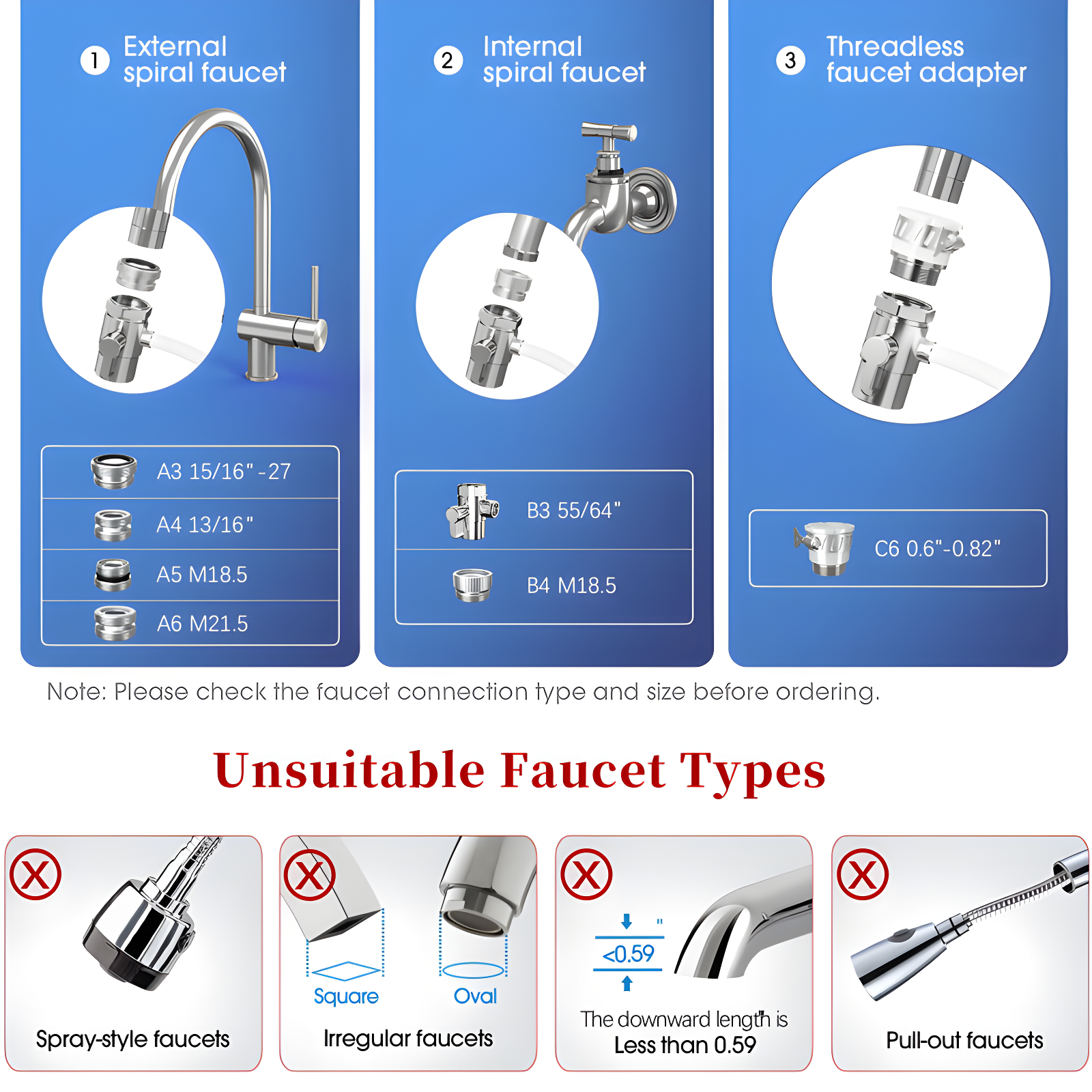 Countertop Water Filtration System, 8000 Gallons Alkaline Water Filter, Reduces 99.99% Lead, Chlorine, Heavy Metals, Bad Taste & Odor OM-CF02(1 Filter Included)