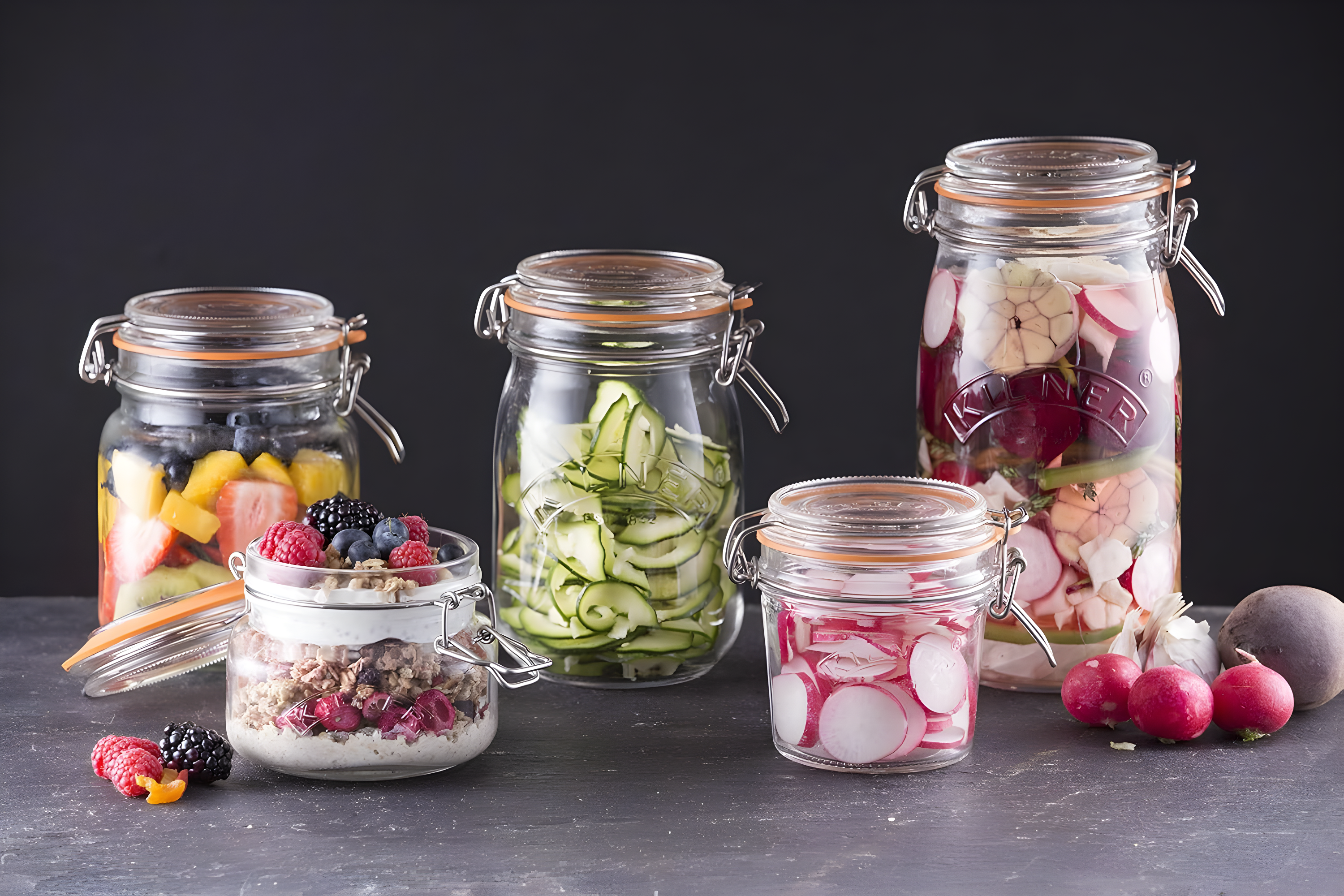 Kilner Round Swing Top Glass Jar | 1L