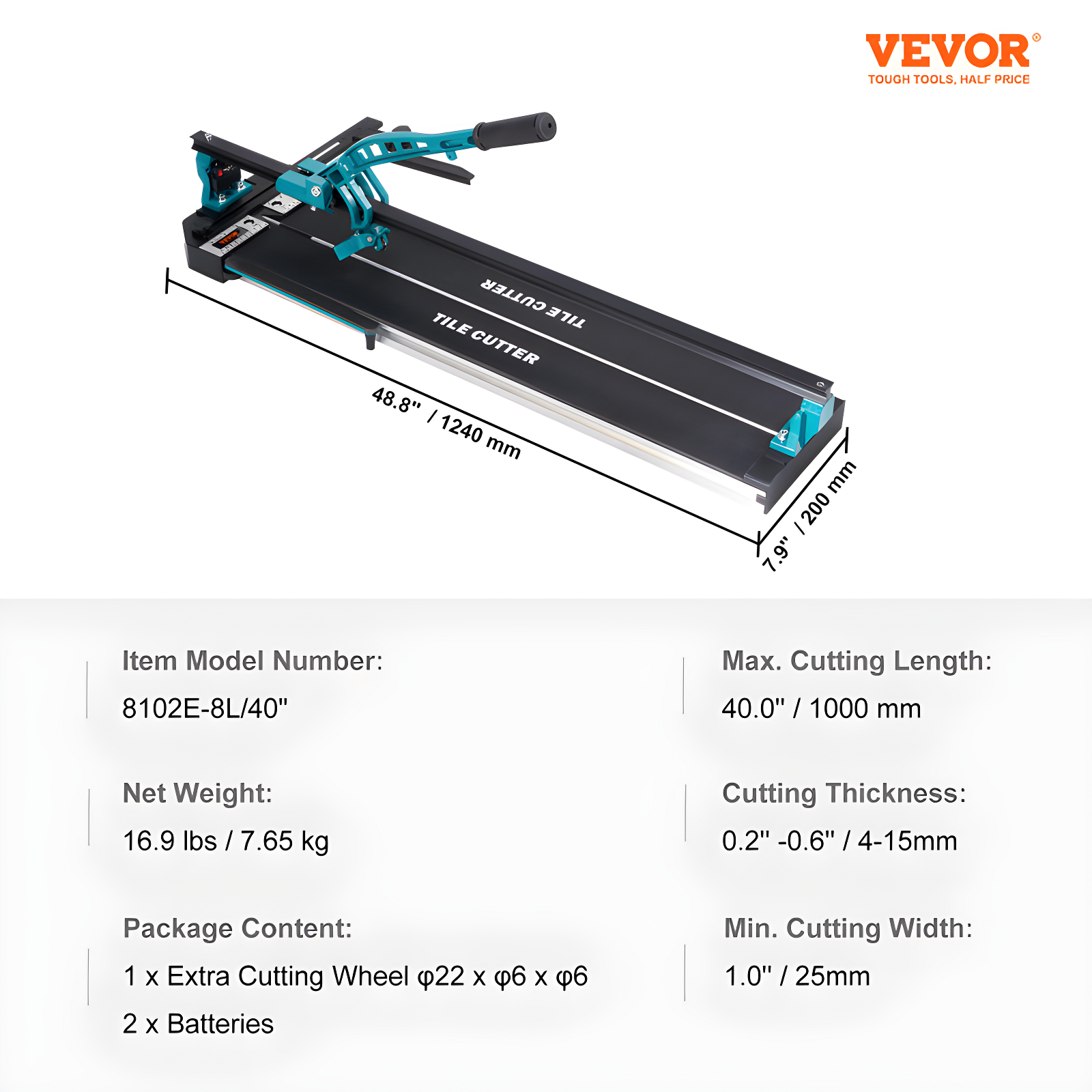 VEVOR Manual Tile Cutter Cutting Machine