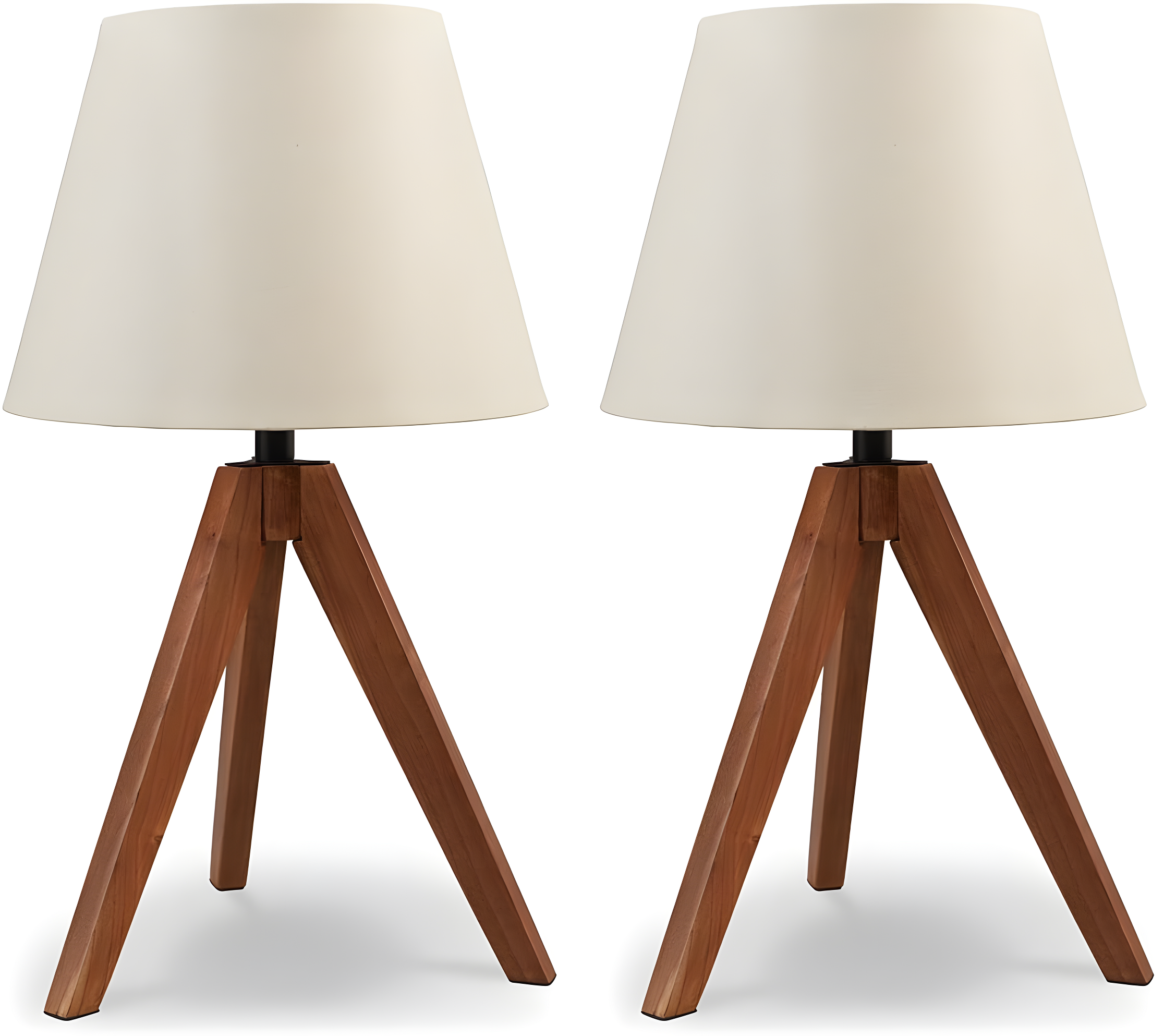 George Oliver Hacı Solid Wood Tripod Lamp (Set of 2)