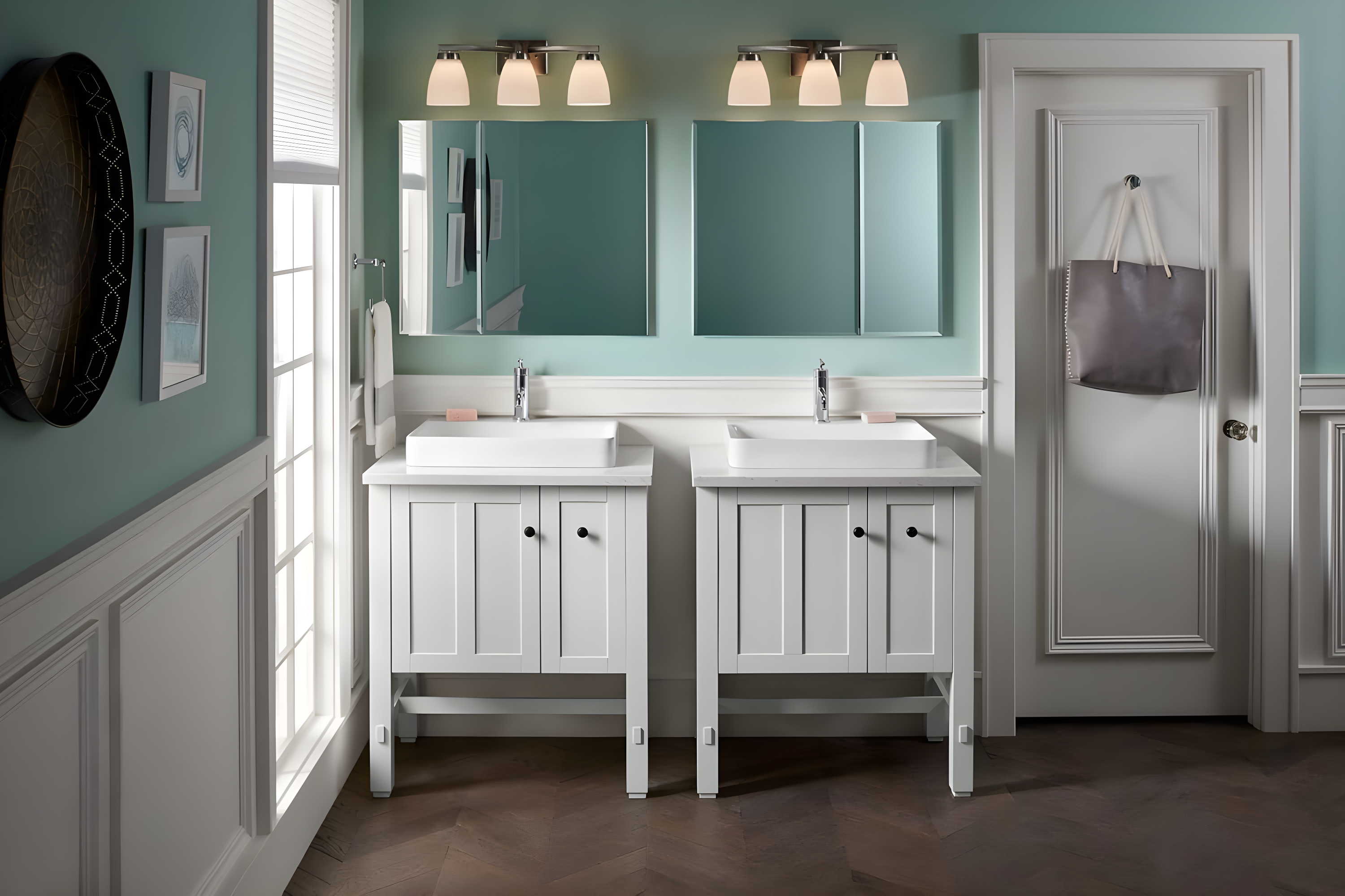 CLC Aluminum Two-Door Medicine Cabinet With Mirrored Doors, Beveled Edges