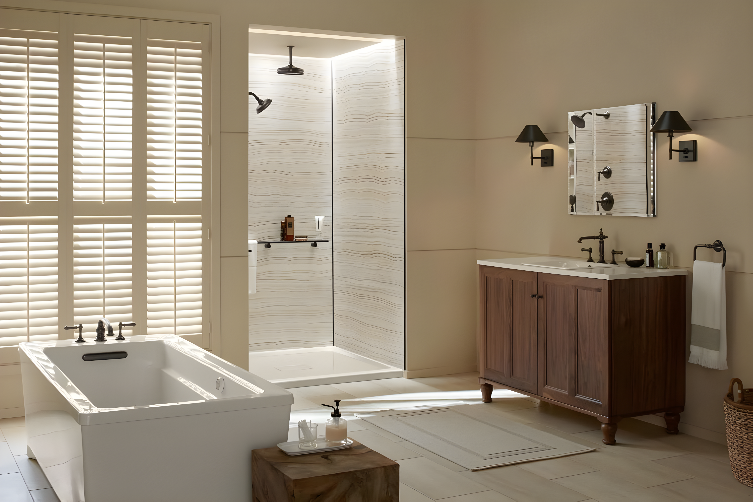 CLC Aluminum Two-Door Medicine Cabinet With Mirrored Doors, Beveled Edges