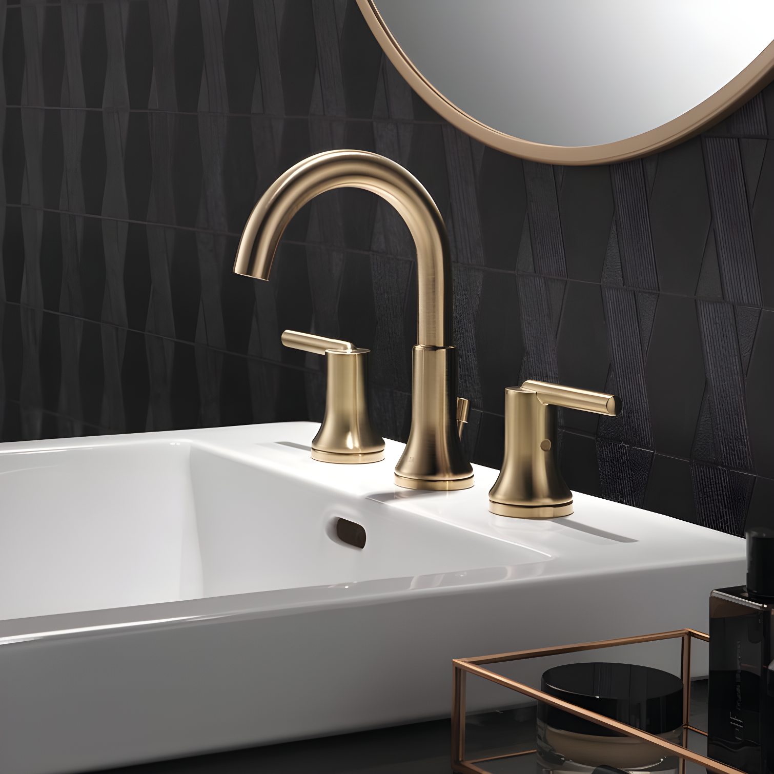 Trinsic Widespread Bathroom Faucet 3 Hole, 2-handle Bathroom Sink Faucet with Drain Assembly