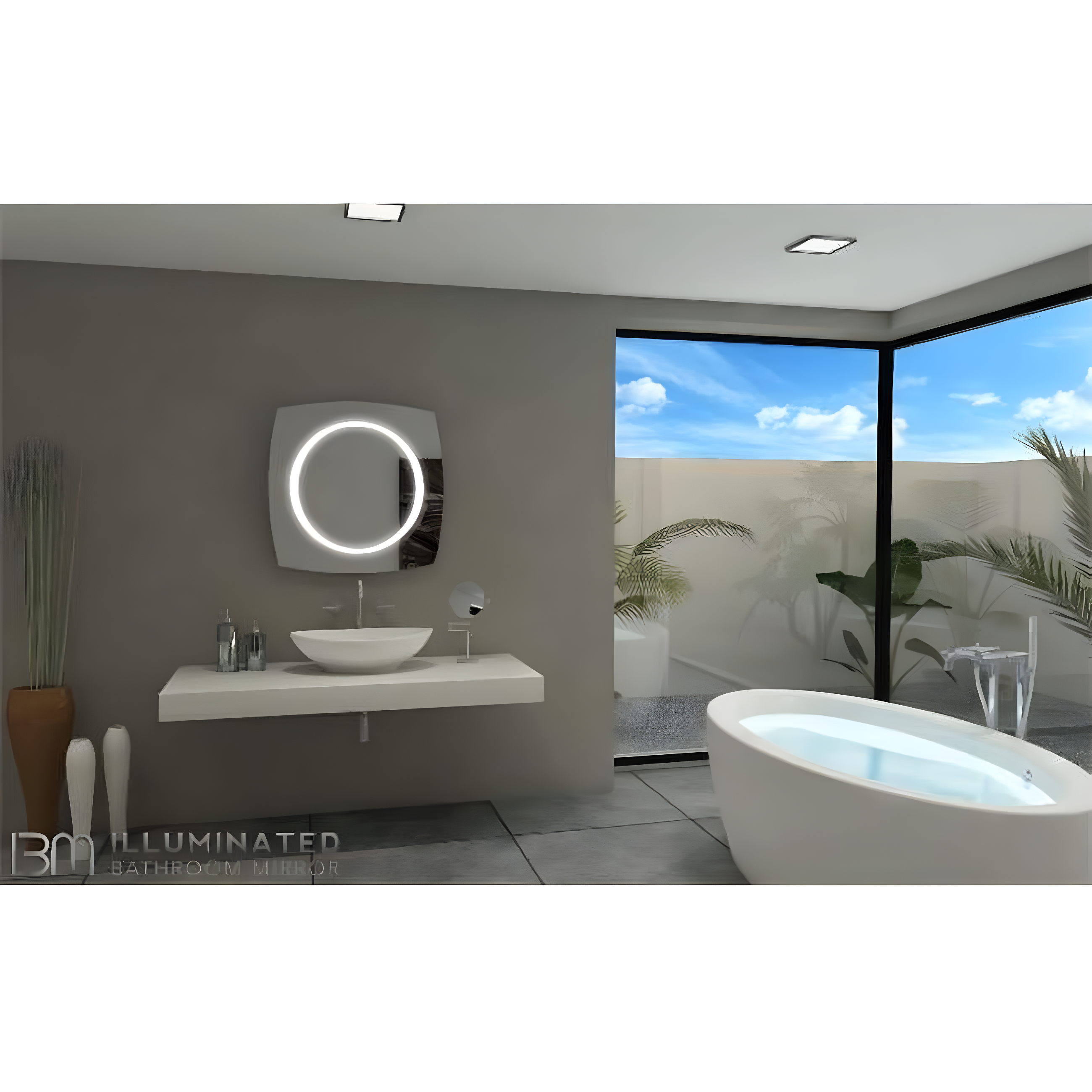 Orren Ellis Frode LED Wall Mirror