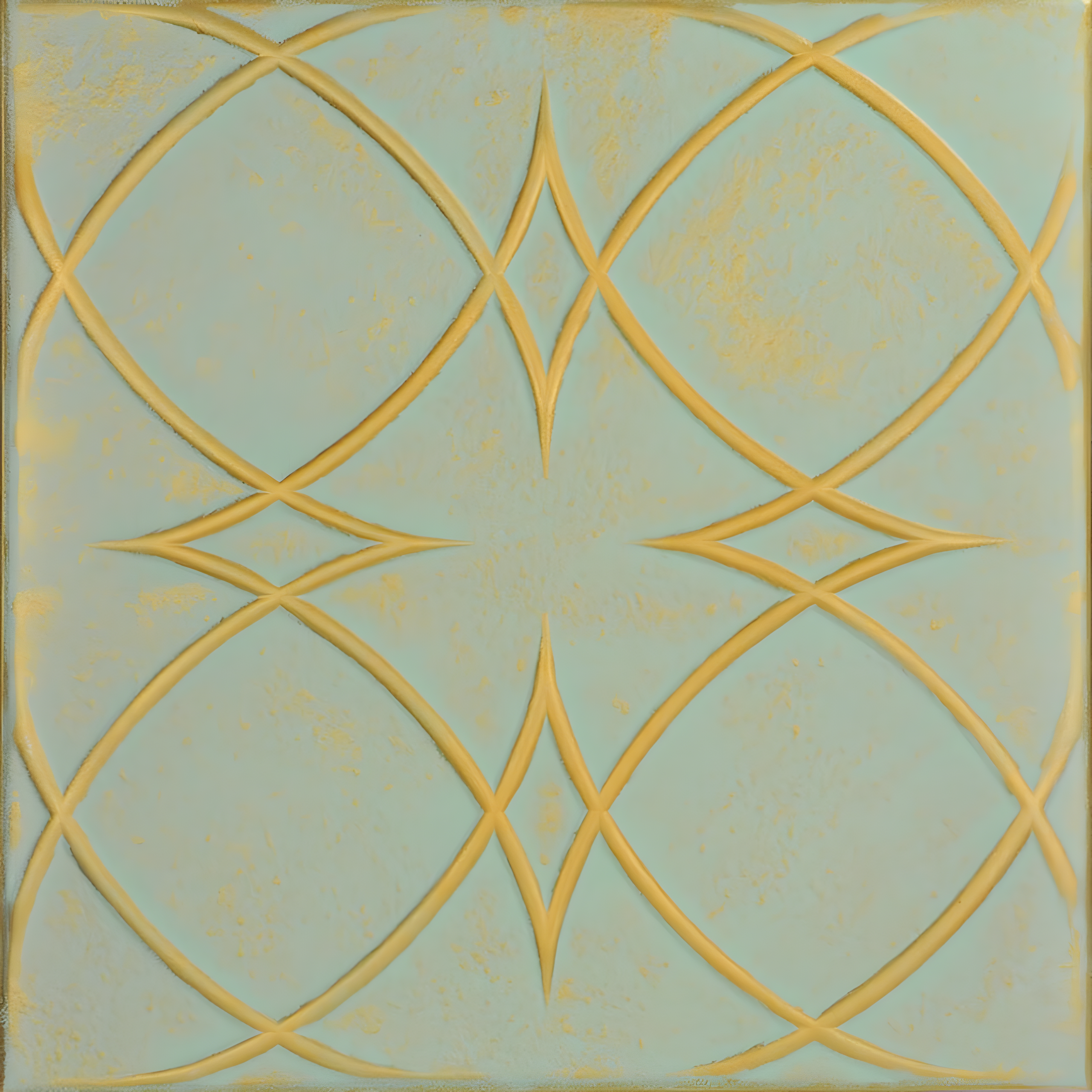Circles and Stars 1.6 ft. x 1.6 ft. Polystyrene Glue-up Ceiling Tile (Set of 48)