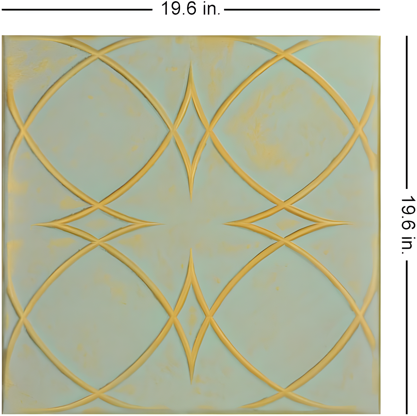 Circles and Stars 1.6 ft. x 1.6 ft. Polystyrene Glue-up Ceiling Tile (Set of 48)