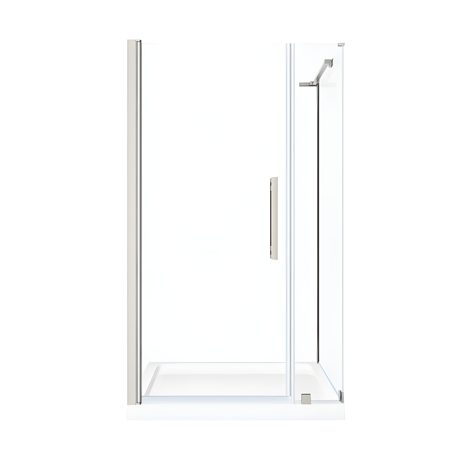 Endless Pasadena 40" W x 72" H Corner Frameless Shower Kit, Door, Base