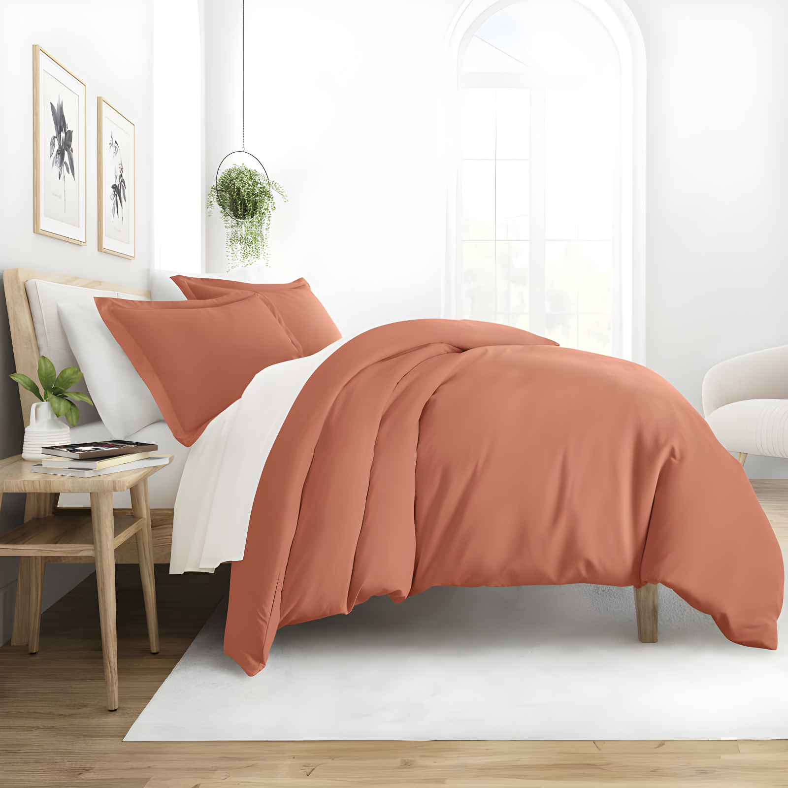 Duvet Cover Set Super Soft Microfiber Bedding in Solid Colors
