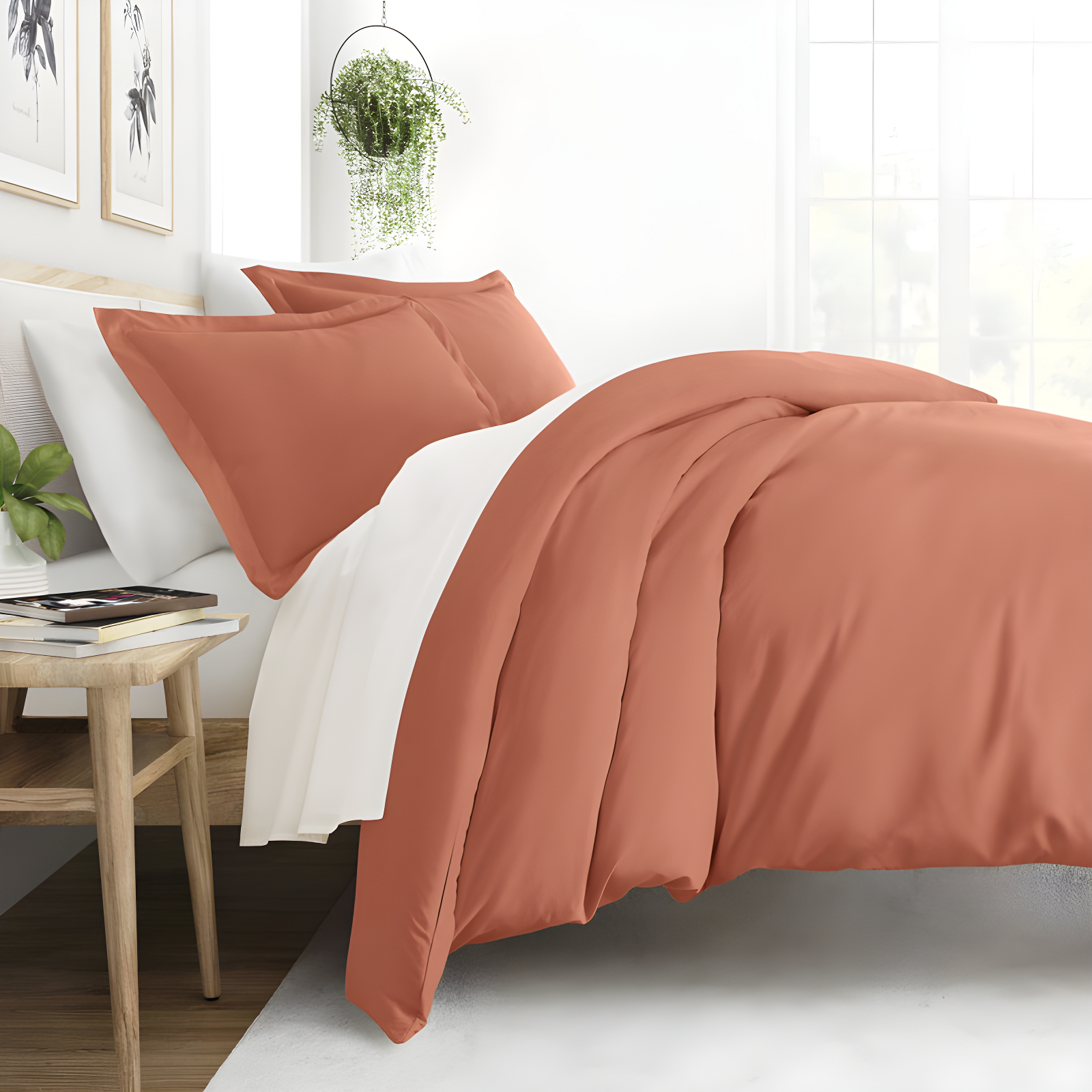 Duvet Cover Set Super Soft Microfiber Bedding in Solid Colors
