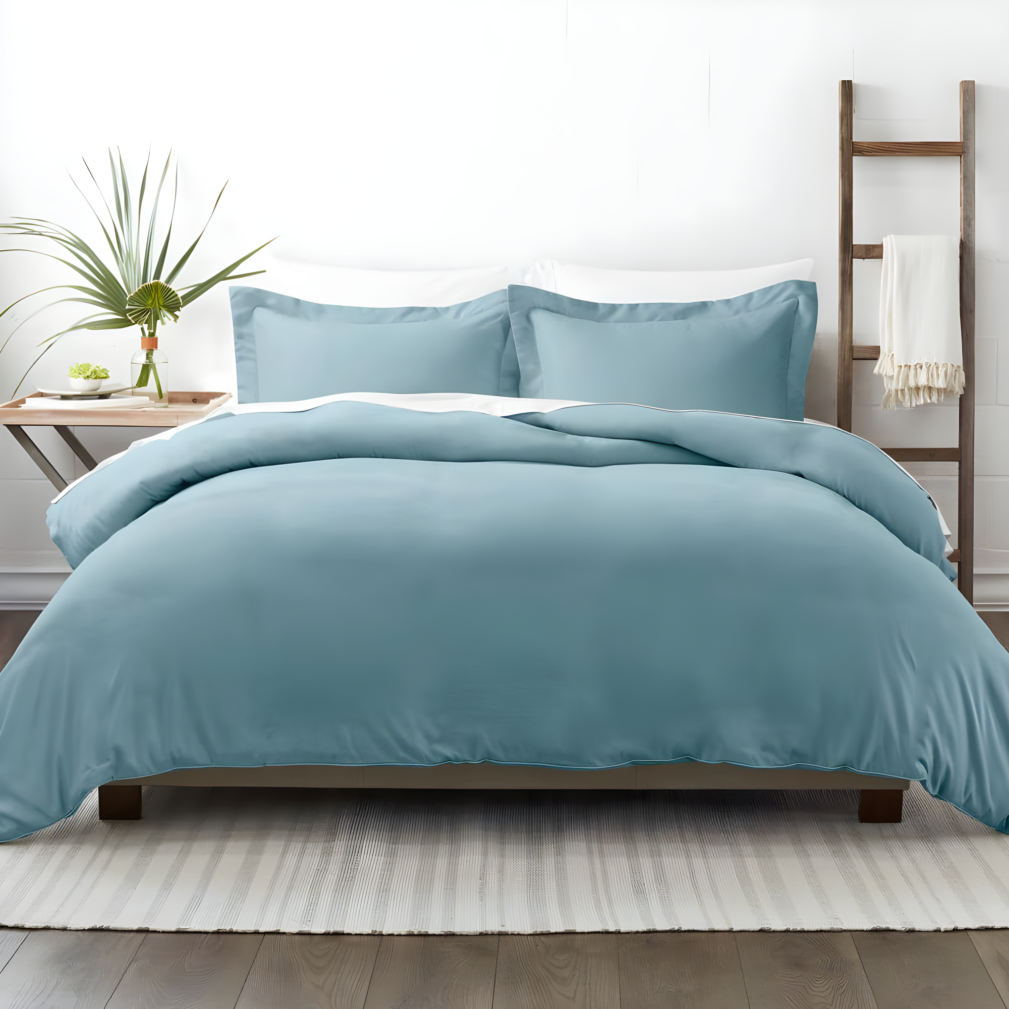 Duvet Cover Set Super Soft Microfiber Bedding in Solid Colors