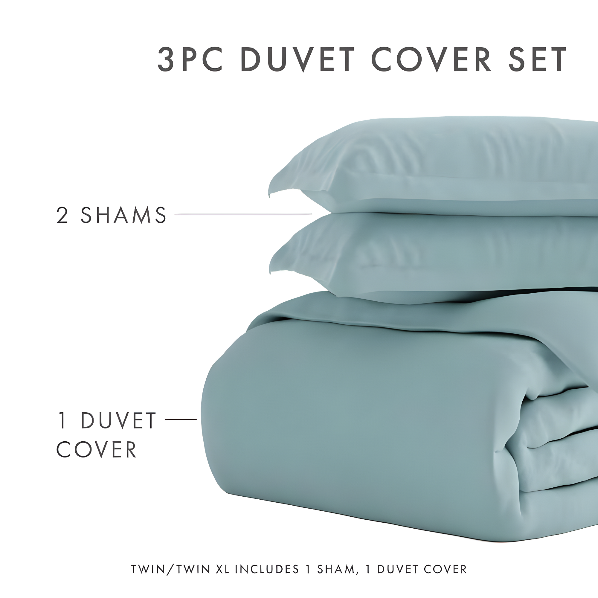 Duvet Cover Set Super Soft Microfiber Bedding in Solid Colors