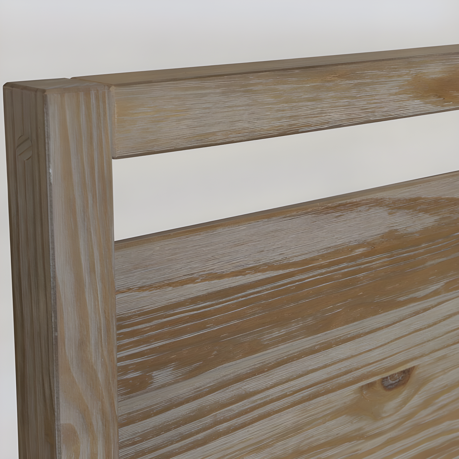 Loft Solid Wood Panel Bed