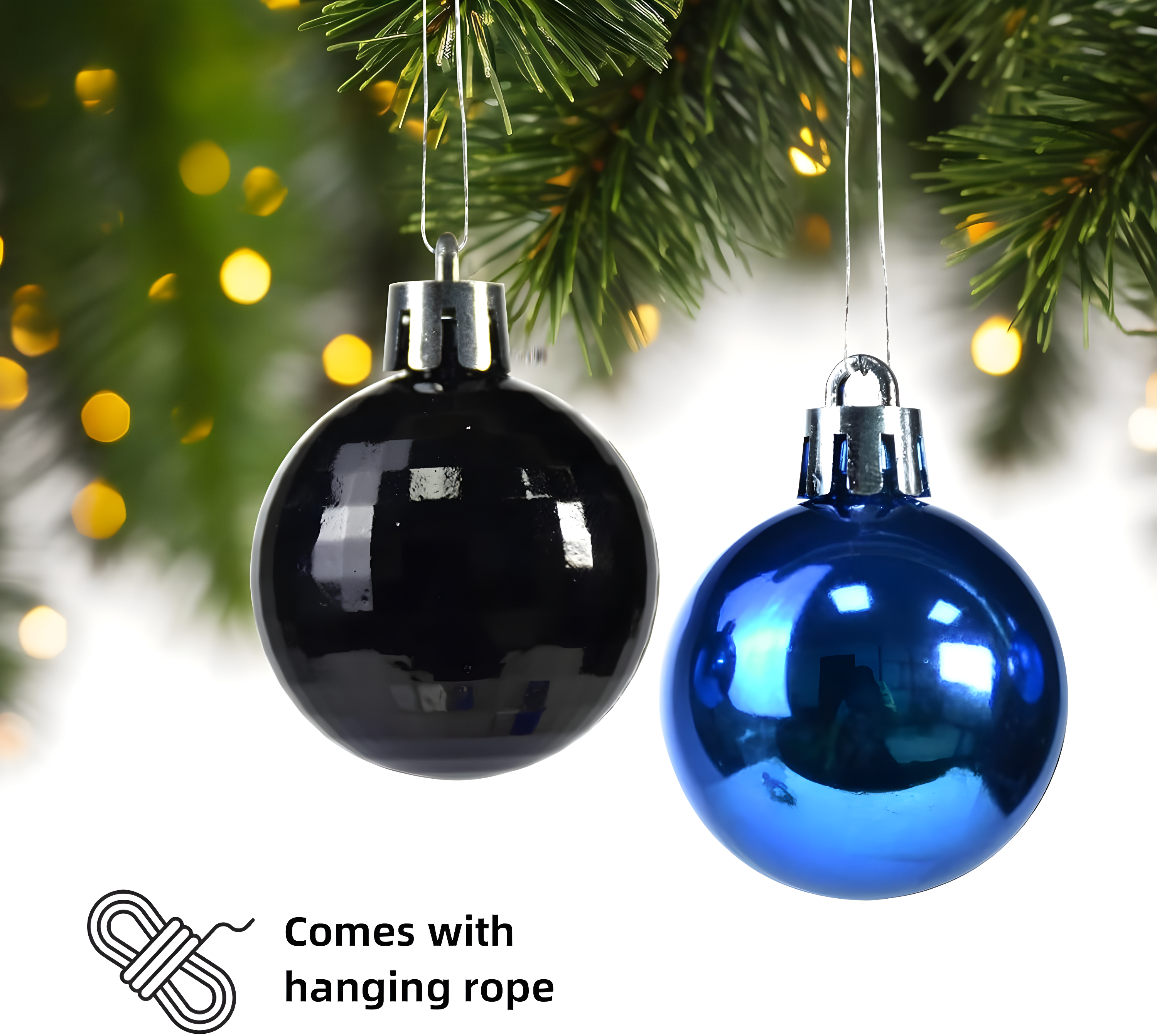 Hxoliqit,36Pcs Christmas Ornaments For Xmas Tree Plastic Mini Shatterproof Hanging Kit Wedding Party,Blue,Wreaths For Front Door