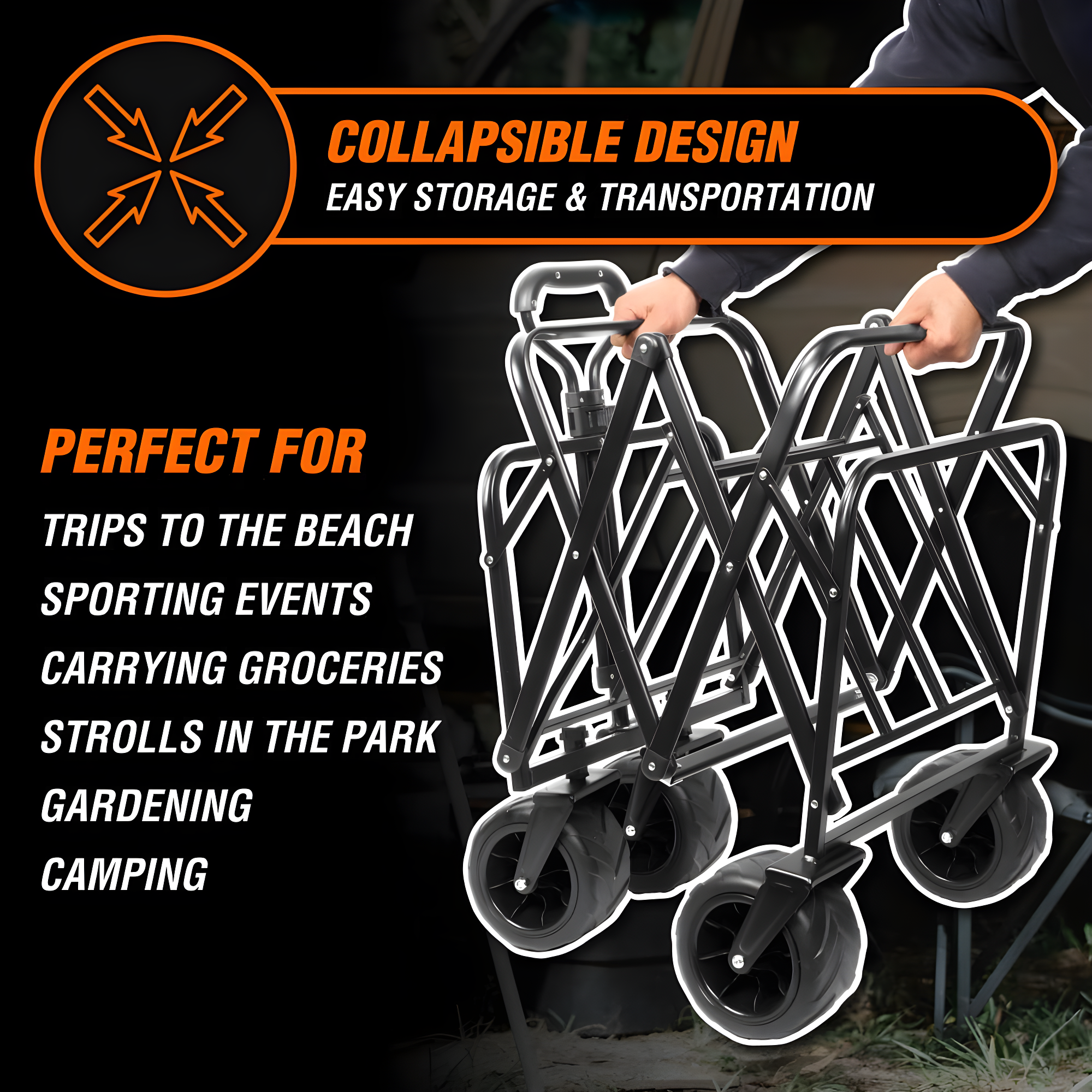 WEN Folding Wagon and Utility Cart