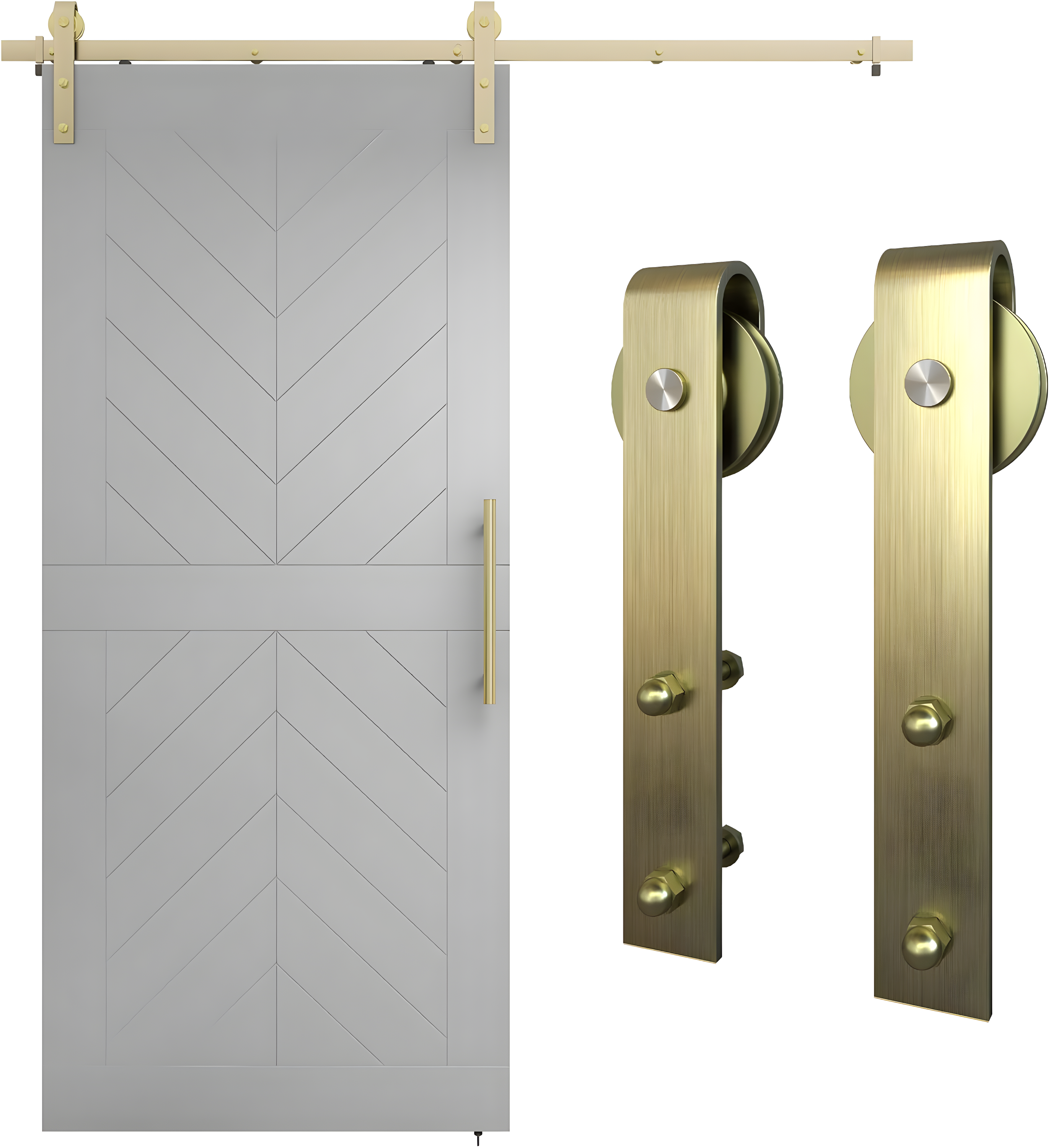 National Hardware 72" Designer Interior Barn Door Kit with Soft Close