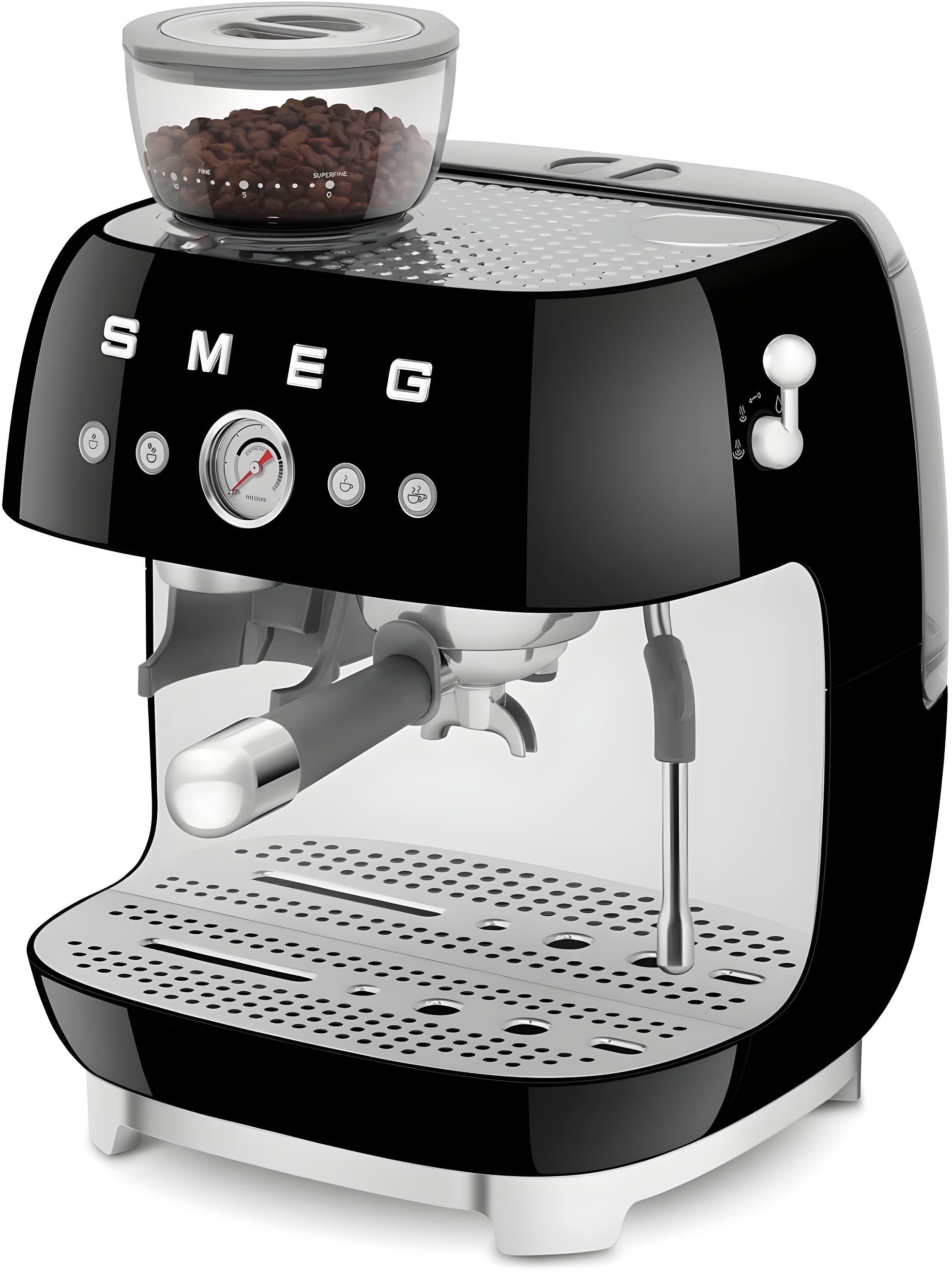 SMEG SMEG 50's Retro Style Semi-Automatic Espresso Coffee Machine with Grinder