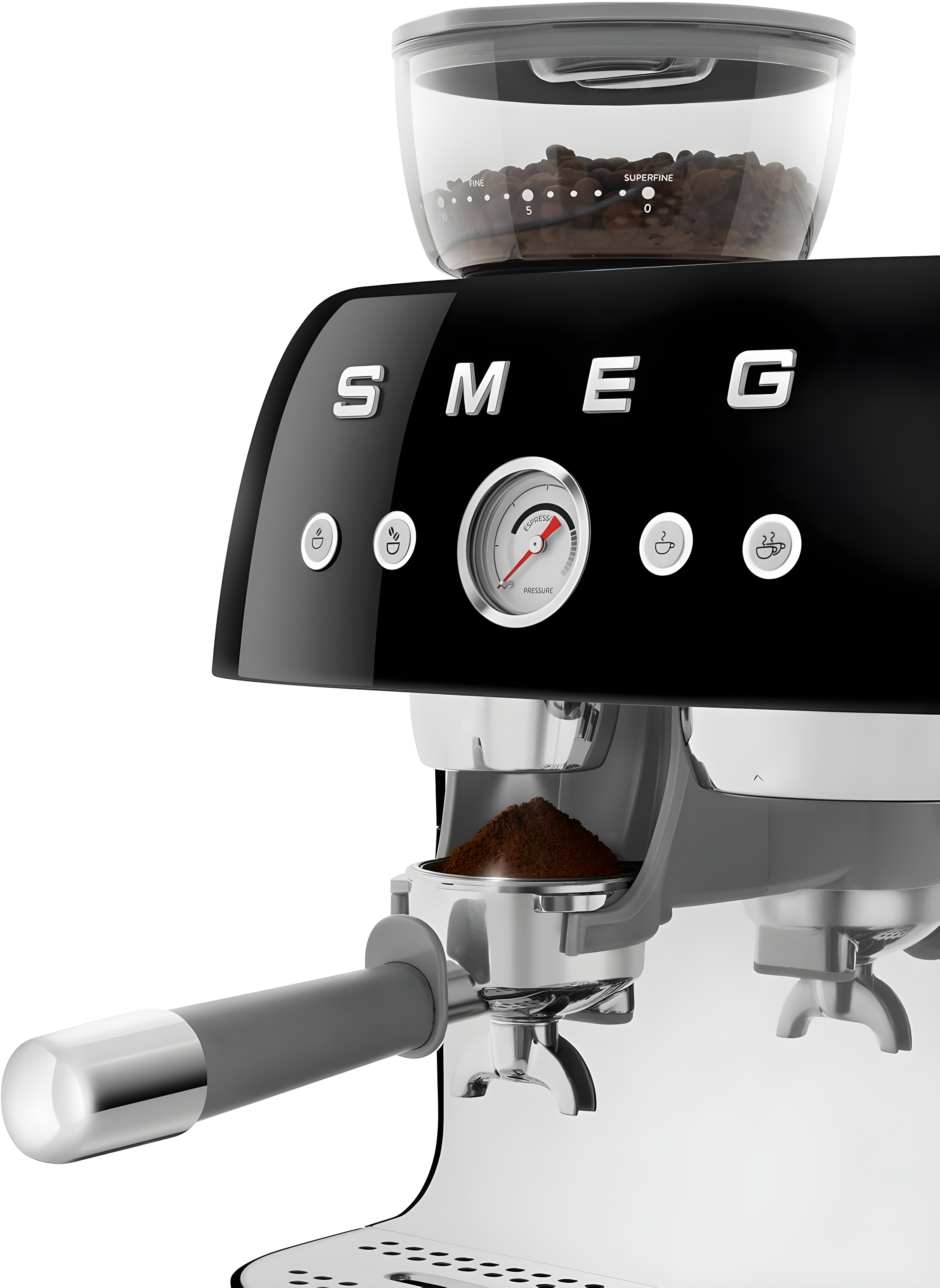SMEG SMEG 50's Retro Style Semi-Automatic Espresso Coffee Machine with Grinder